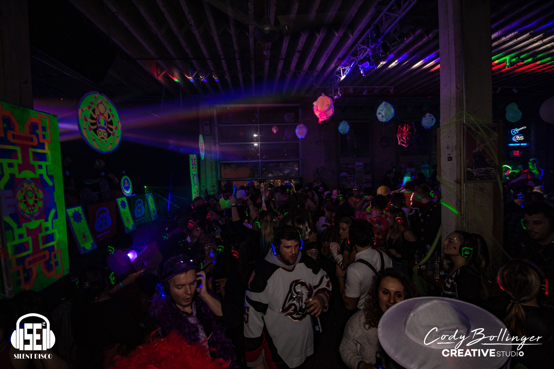SE2 Silent Disco guests at Buffalo Iron Works in Buffalo.