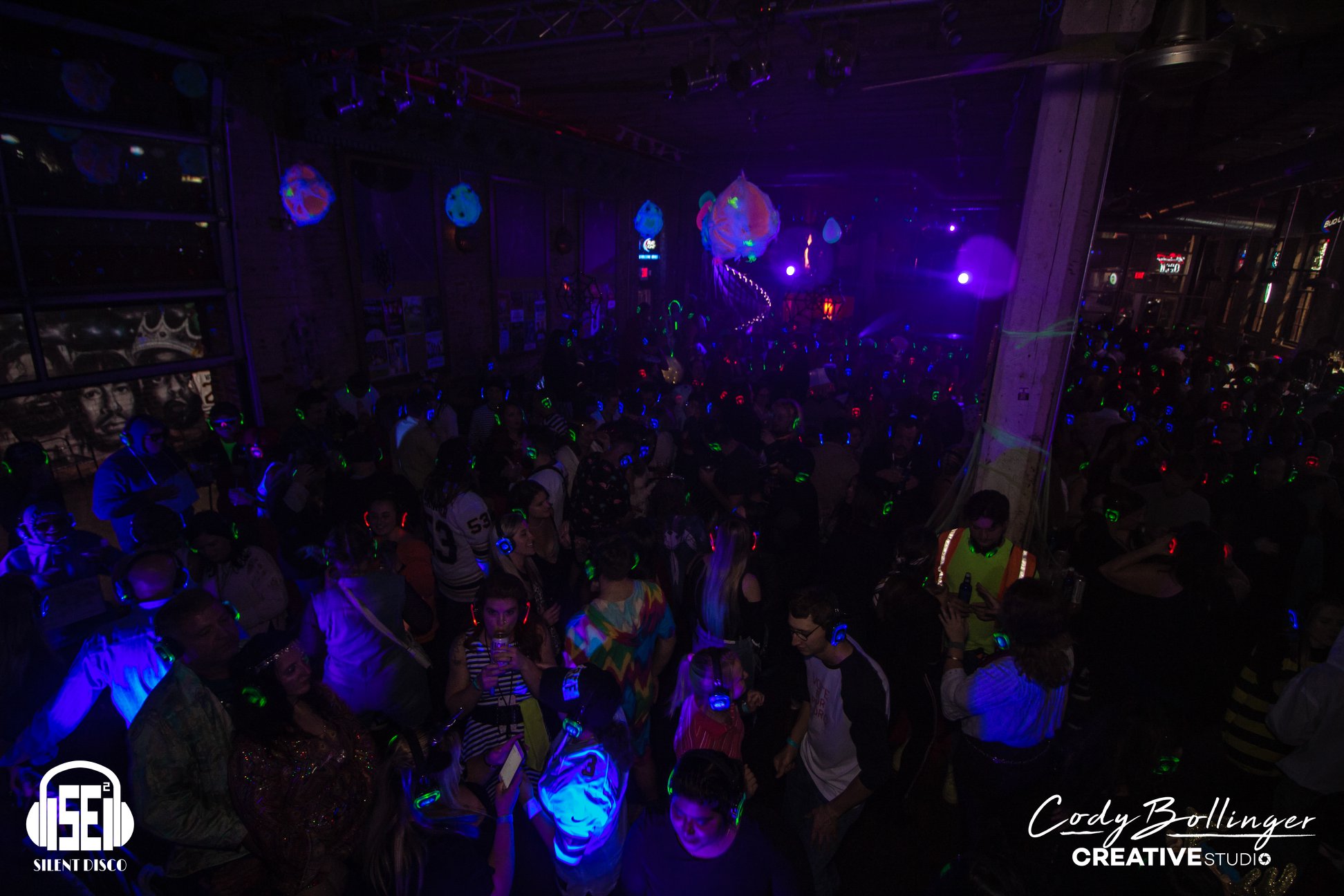 SE2 Silent Disco guests at Buffalo Iron Works in Buffalo.