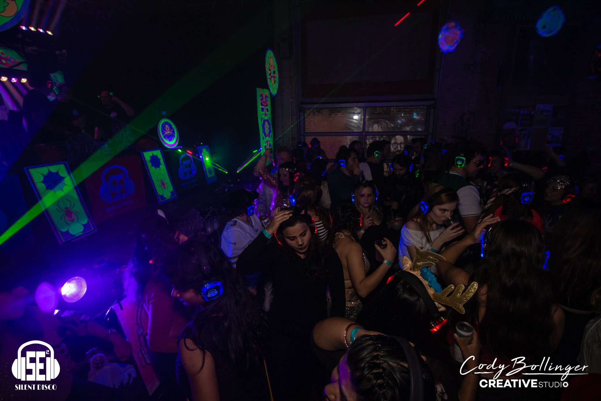 SE2 Silent Disco guests at Buffalo Iron Works in Buffalo.