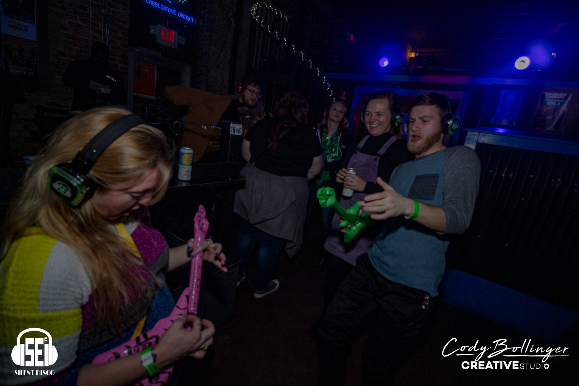 SE2 Silent Disco guests at Buffalo Iron Works in Buffalo.