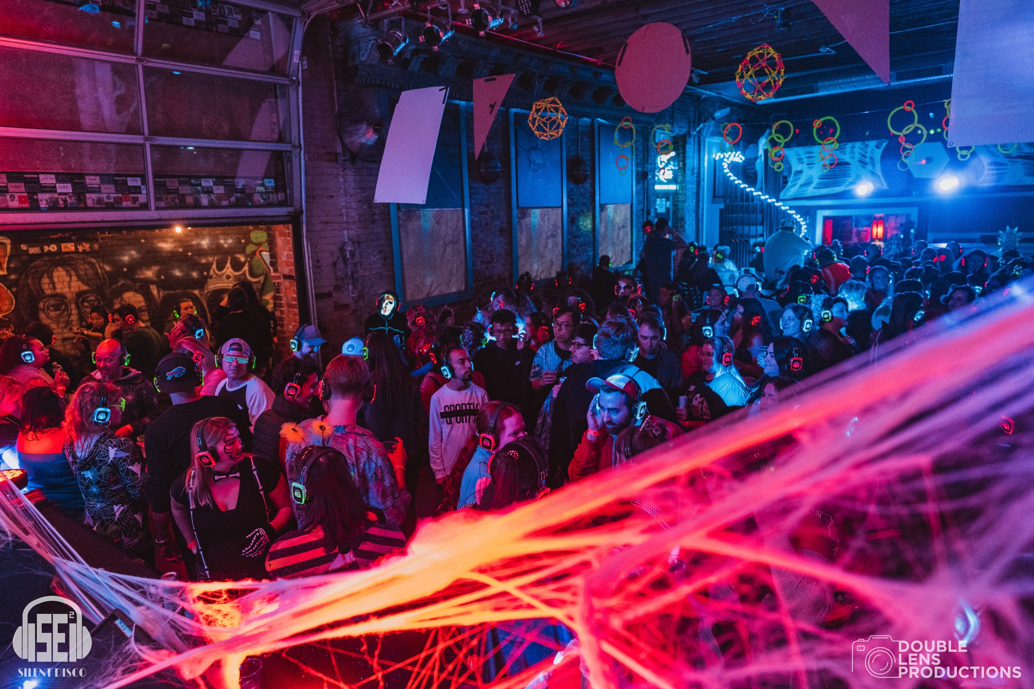 SE2 Silent Disco guests at Buffalo Iron Works in Buffalo.