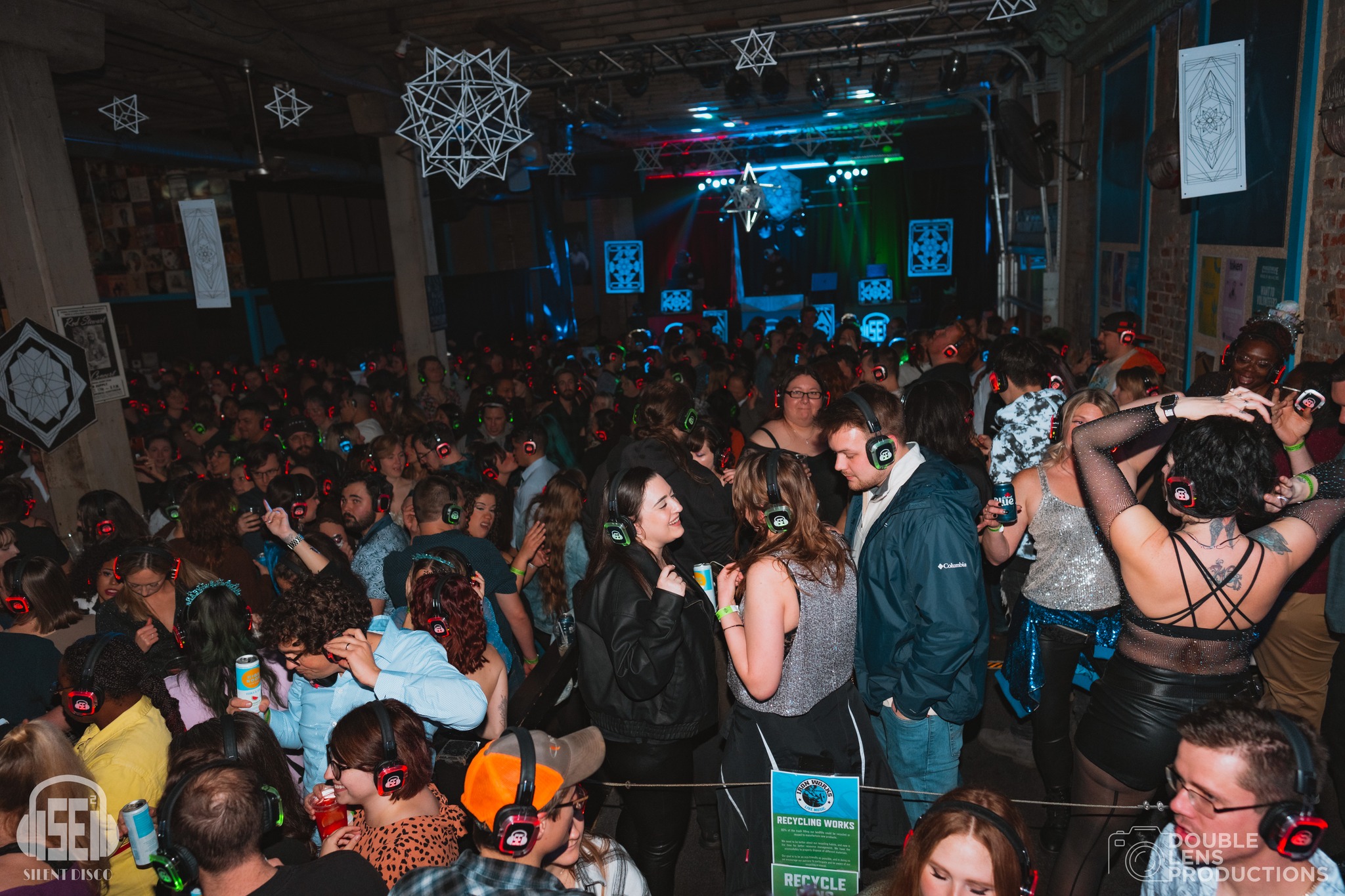 SE2 Silent Disco guests at Buffalo Iron Works in Buffalo.