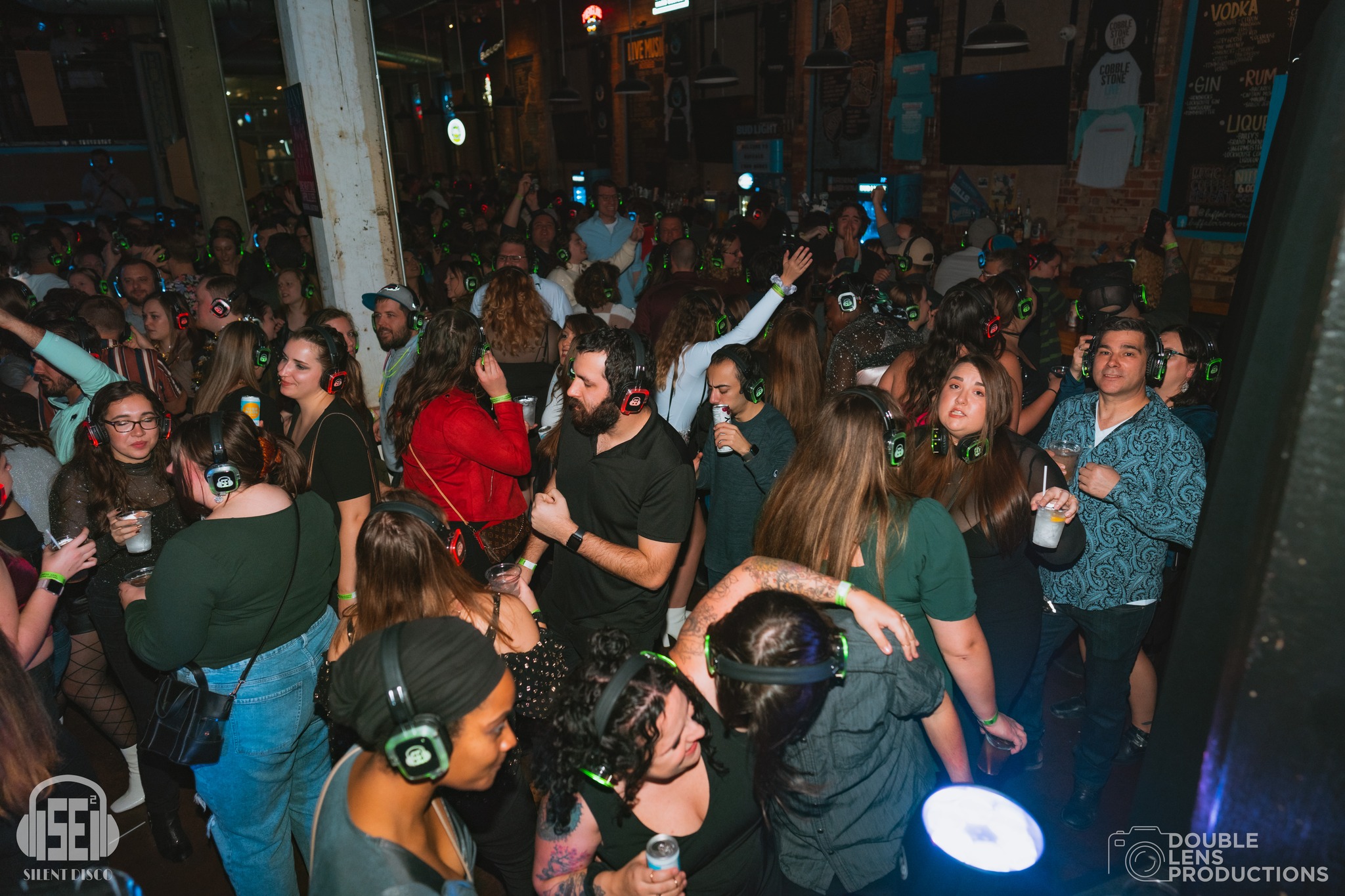 SE2 Silent Disco guests at Buffalo Iron Works in Buffalo.