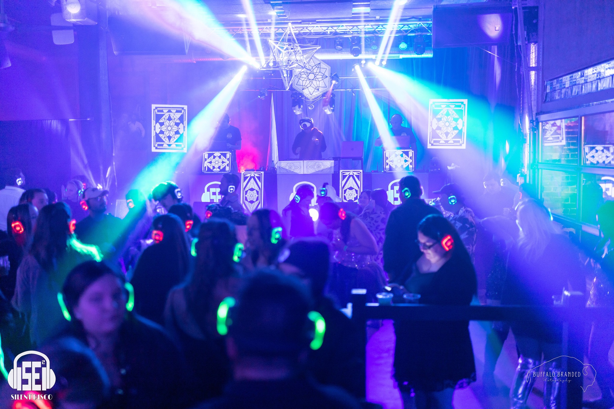 SE2 Silent Disco guests at Buffalo Iron Works in Buffalo.