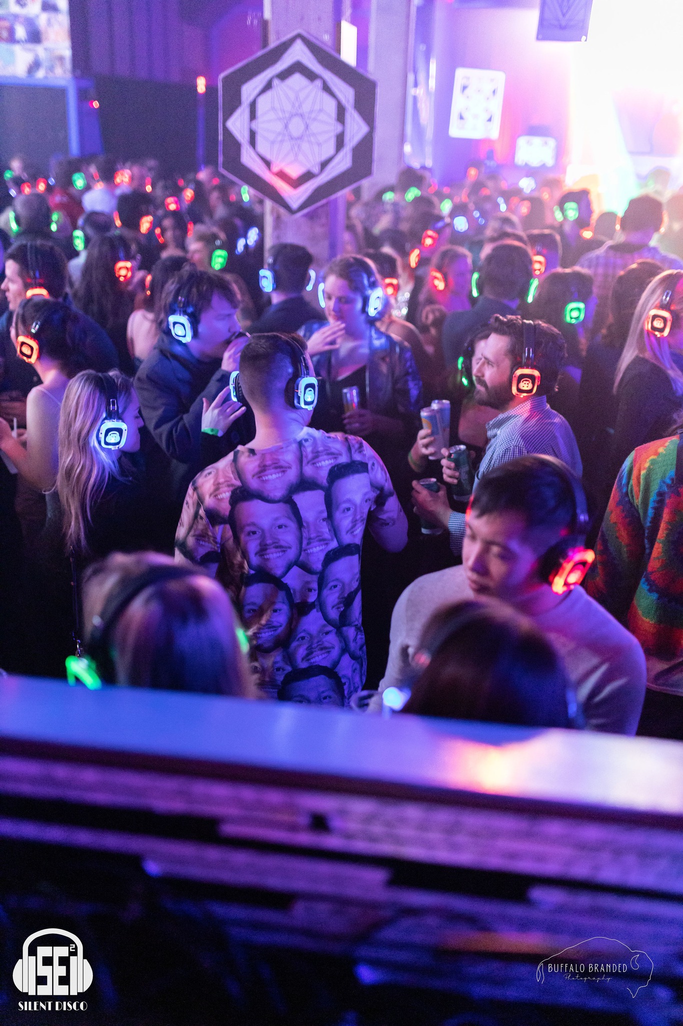 SE2 Silent Disco guests at Buffalo Iron Works in Buffalo.