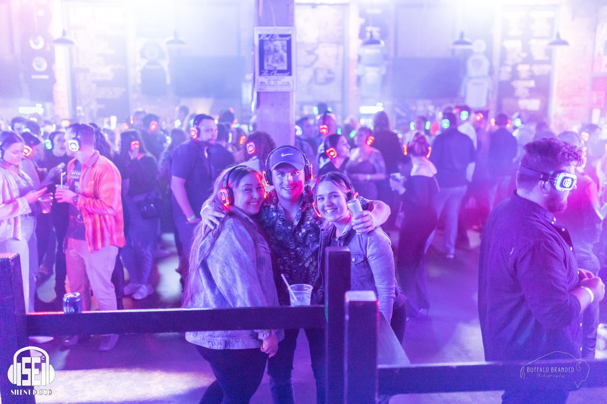 SE2 Silent Disco guests at Buffalo Iron Works in Buffalo.