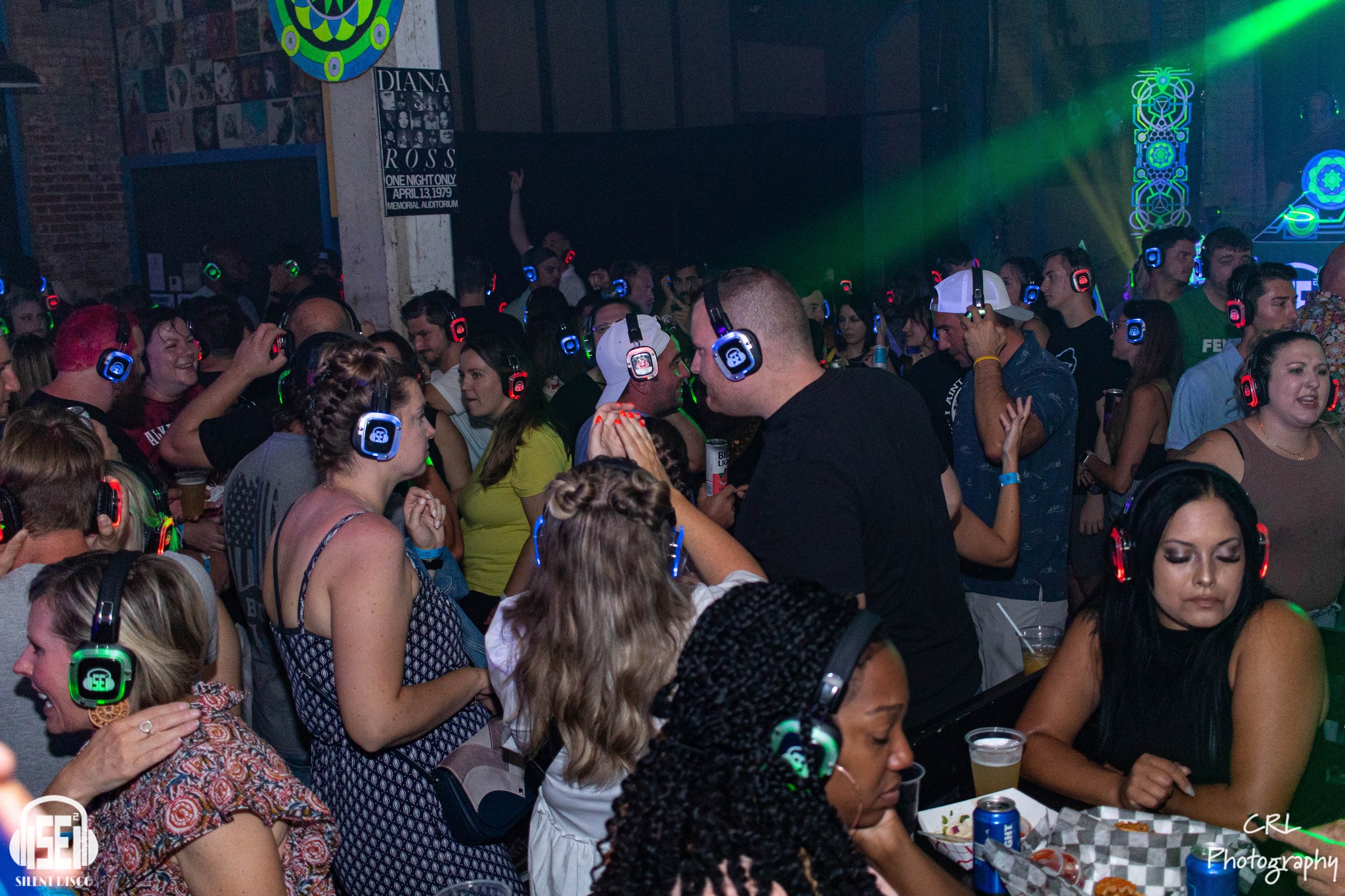SE2 Silent Disco guests at Buffalo Iron Works in Buffalo.