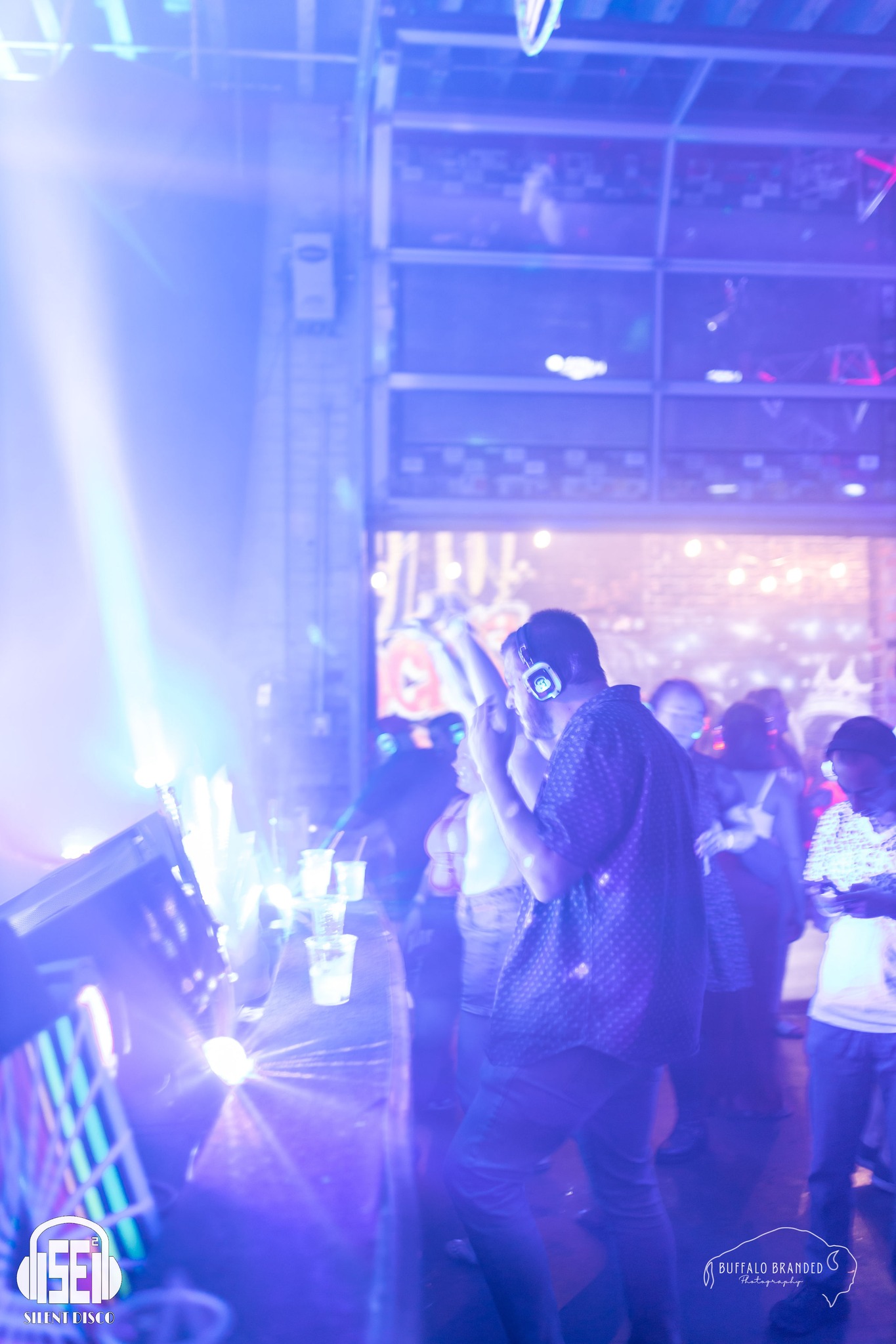 SE2 Silent Disco guests at Buffalo Iron Works in Buffalo.