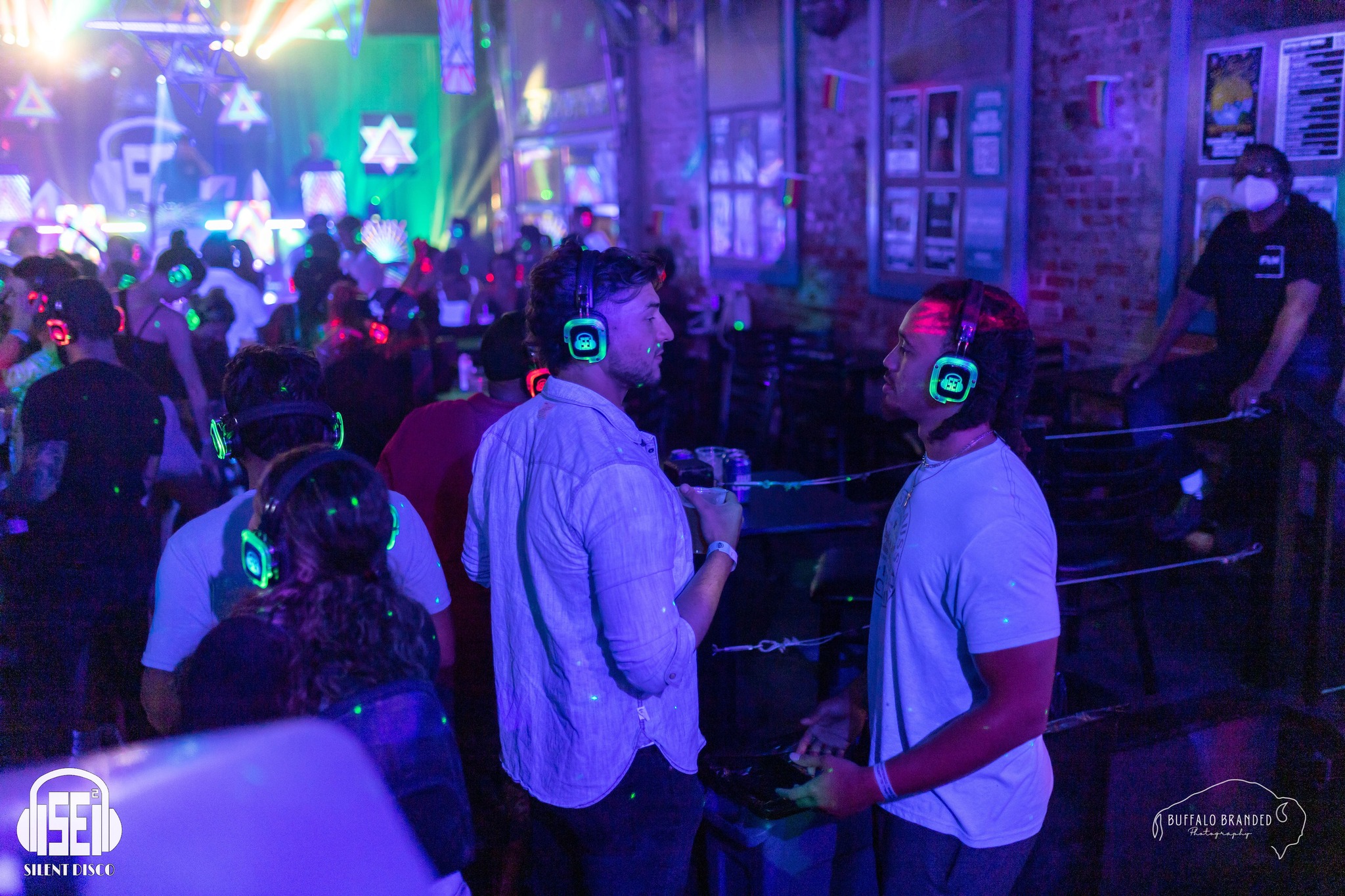 SE2 Silent Disco guests at Buffalo Iron Works in Buffalo.