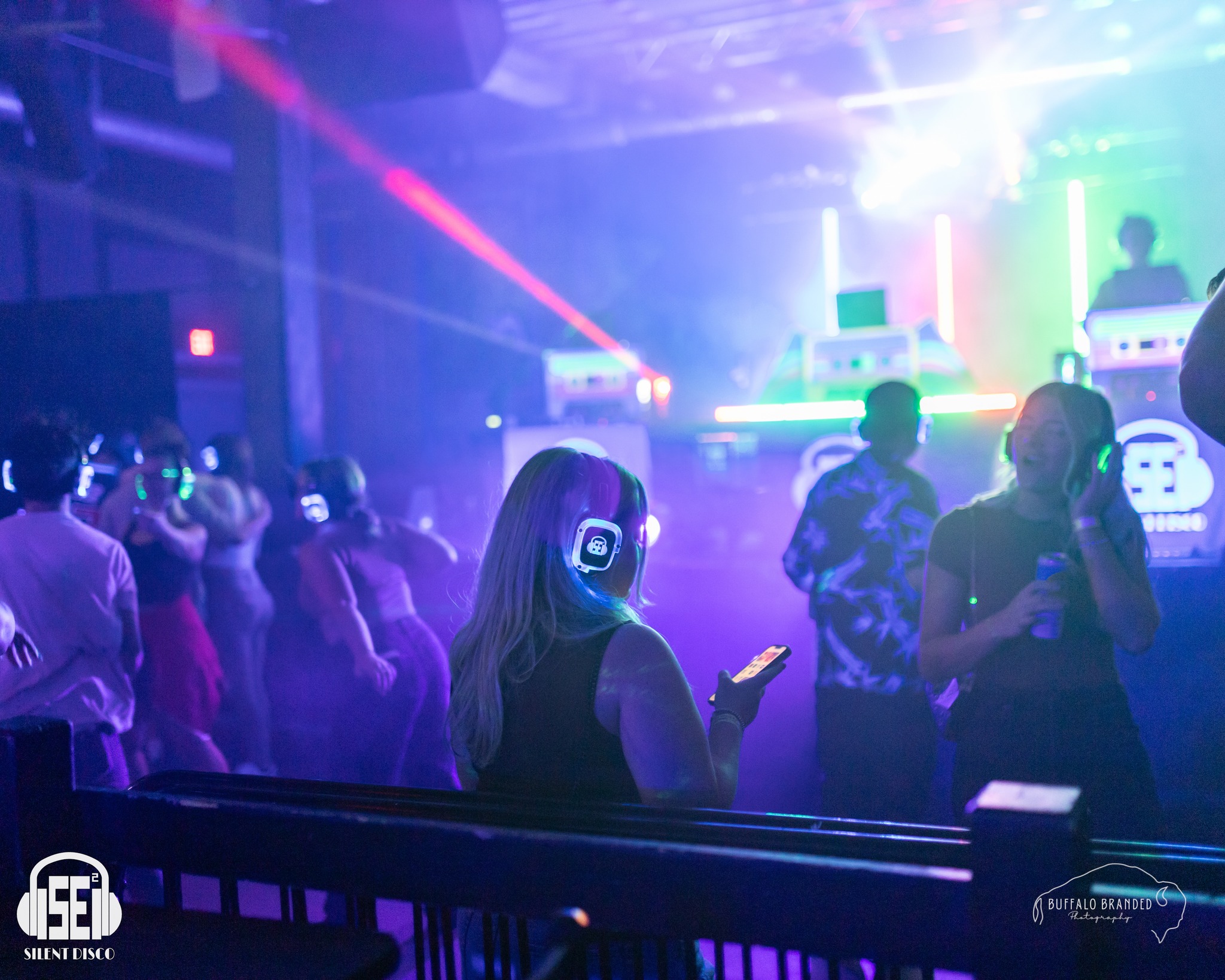 SE2 Silent Disco guests at Buffalo Iron Works in Buffalo.