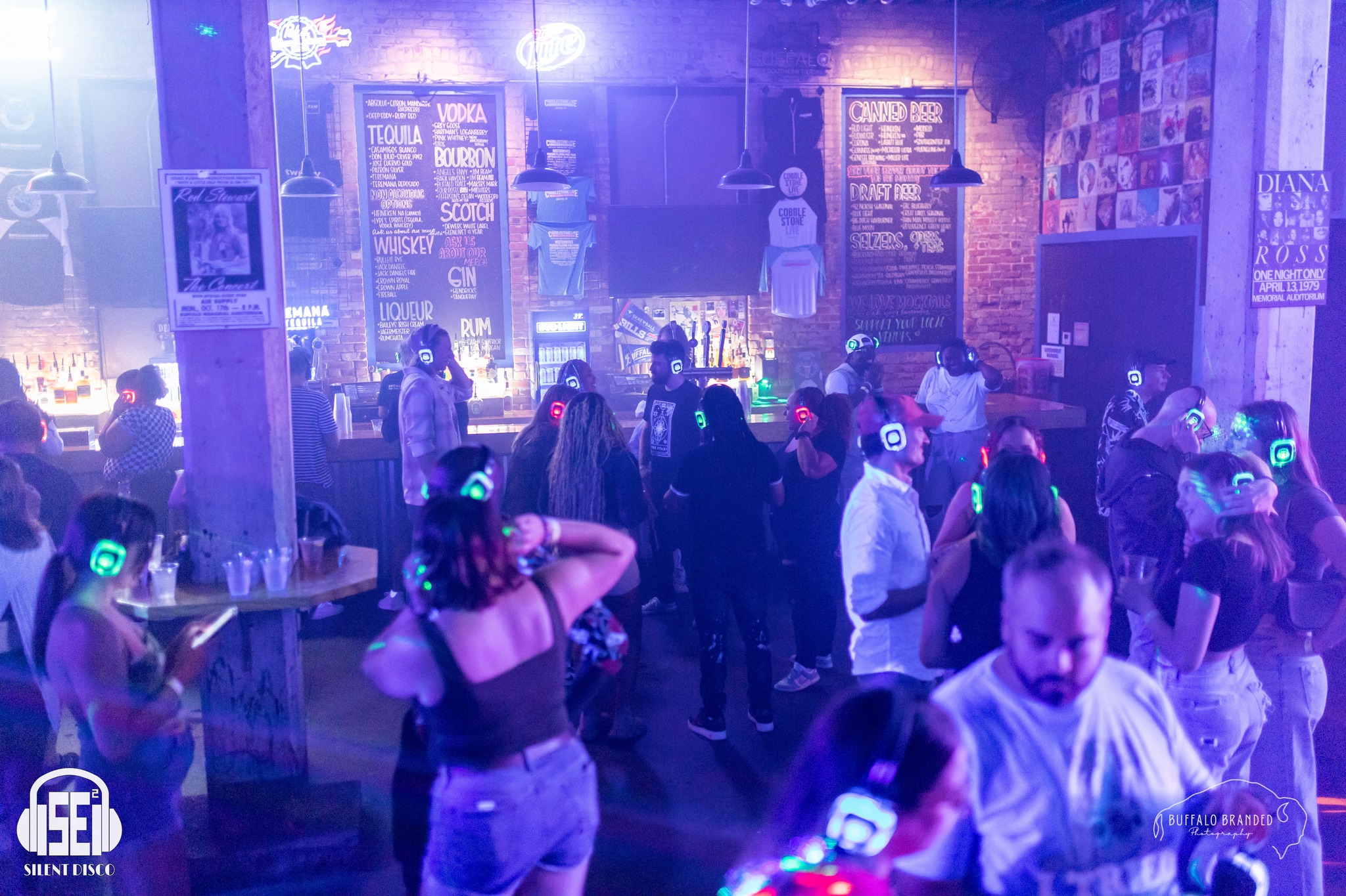 SE2 Silent Disco guests at Buffalo Iron Works in Buffalo.