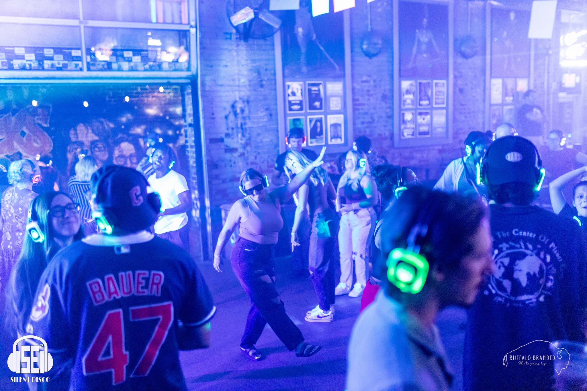 SE2 Silent Disco guests at Buffalo Iron Works in Buffalo.