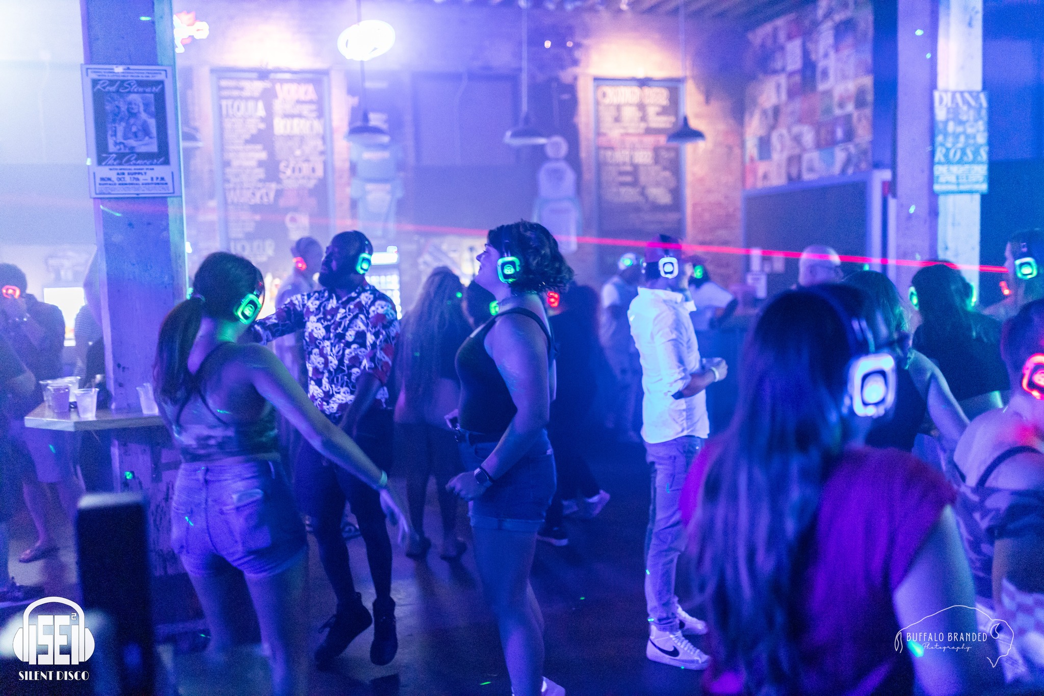 SE2 Silent Disco guests at Buffalo Iron Works in Buffalo.