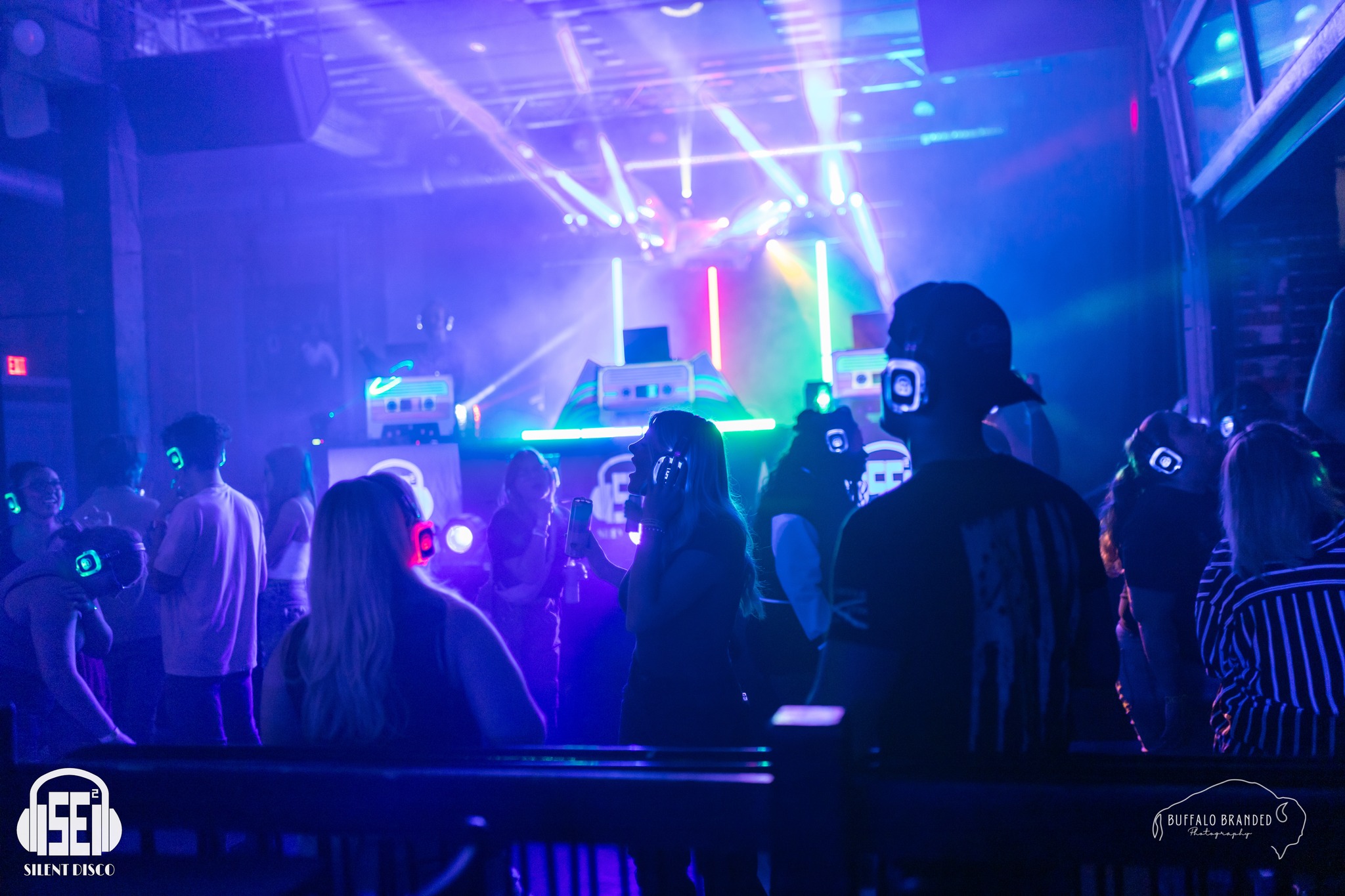 SE2 Silent Disco guests at Buffalo Iron Works in Buffalo.