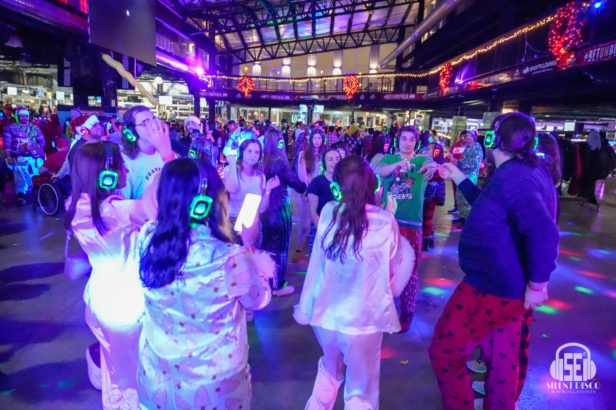 SE2 Silent Disco guests at Buffalo RiverWorks in Buffalo.
