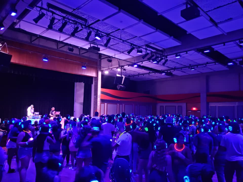 SE2 Silent Disco guests at Buffalo State University in Buffalo.