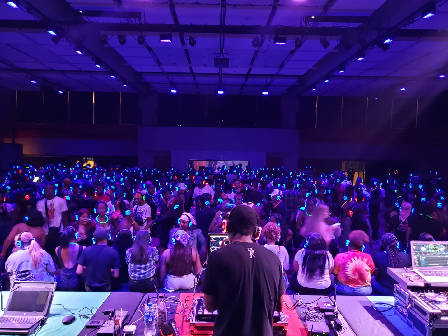SE2 Silent Disco guests at Buffalo State University in Buffalo.