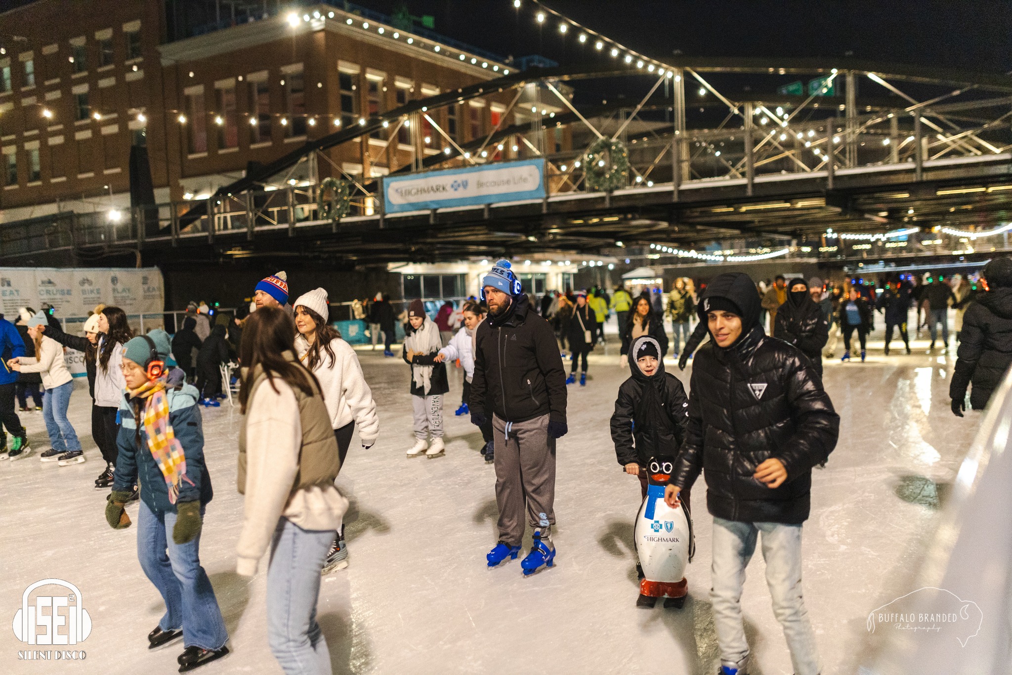 SE2 Silent Disco guests at Canalside in Buffalo.