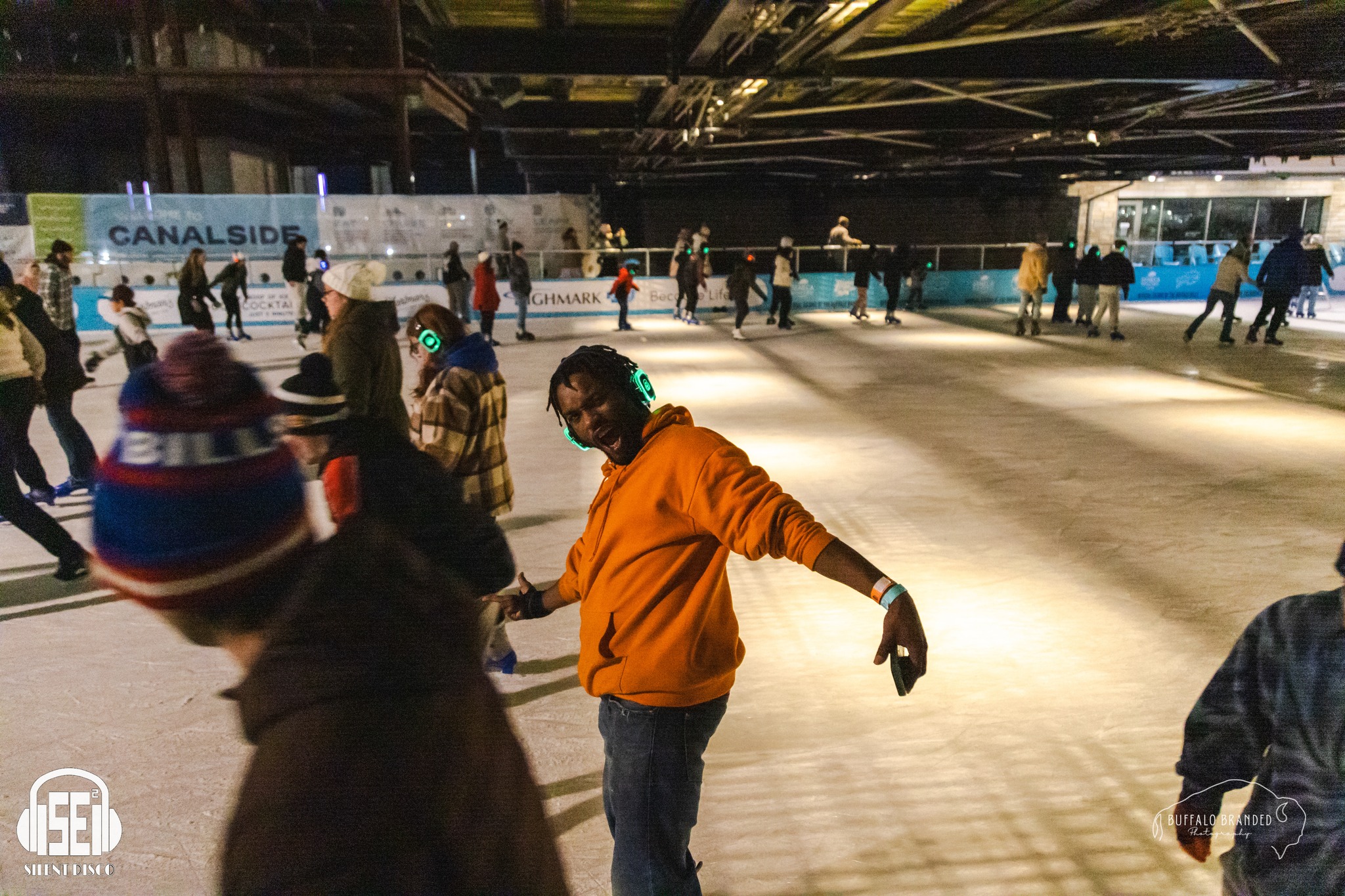 SE2 Silent Disco guests at Canalside in Buffalo.