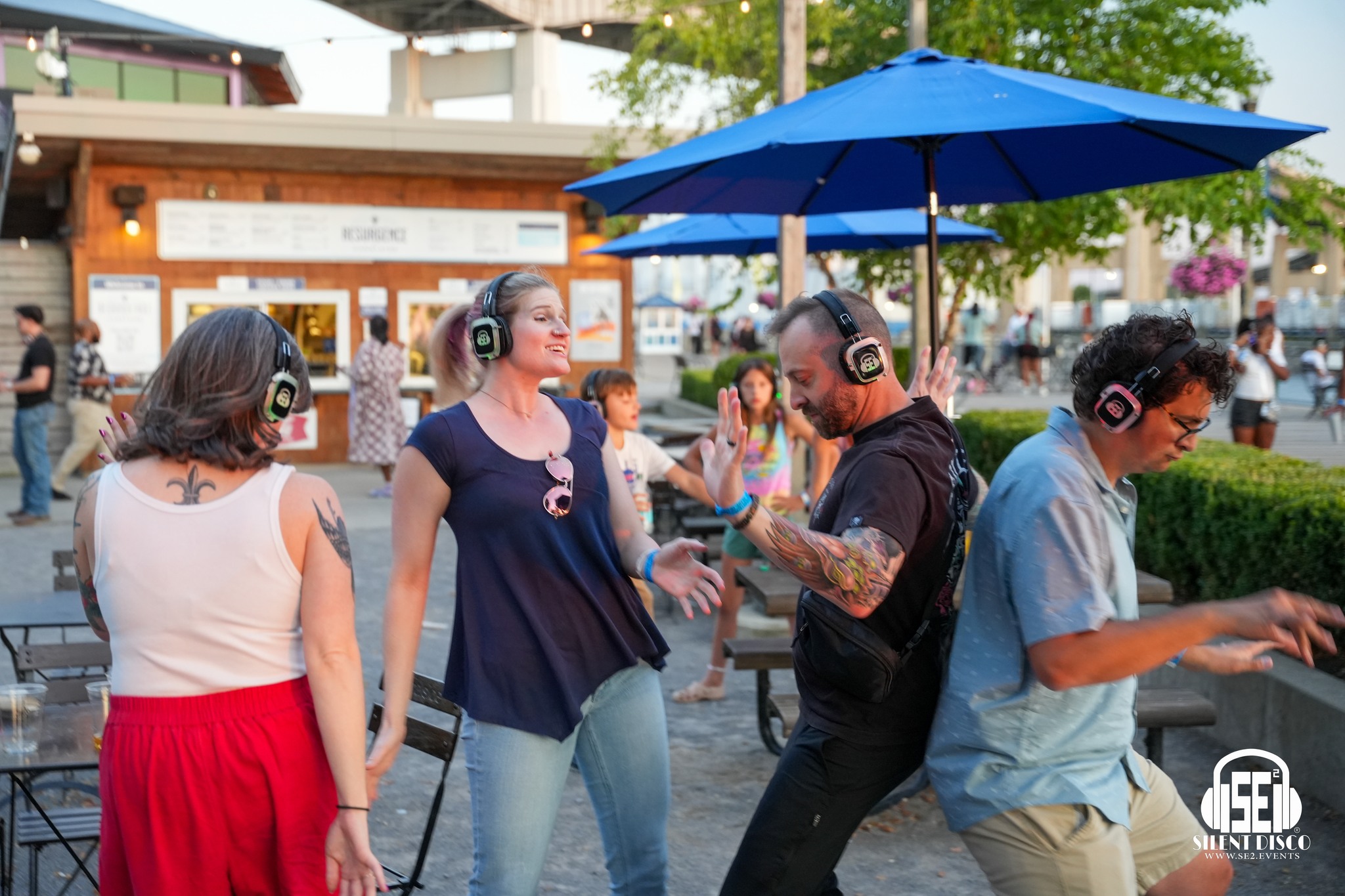 SE2 Silent Disco guests at Canalside in Buffalo.