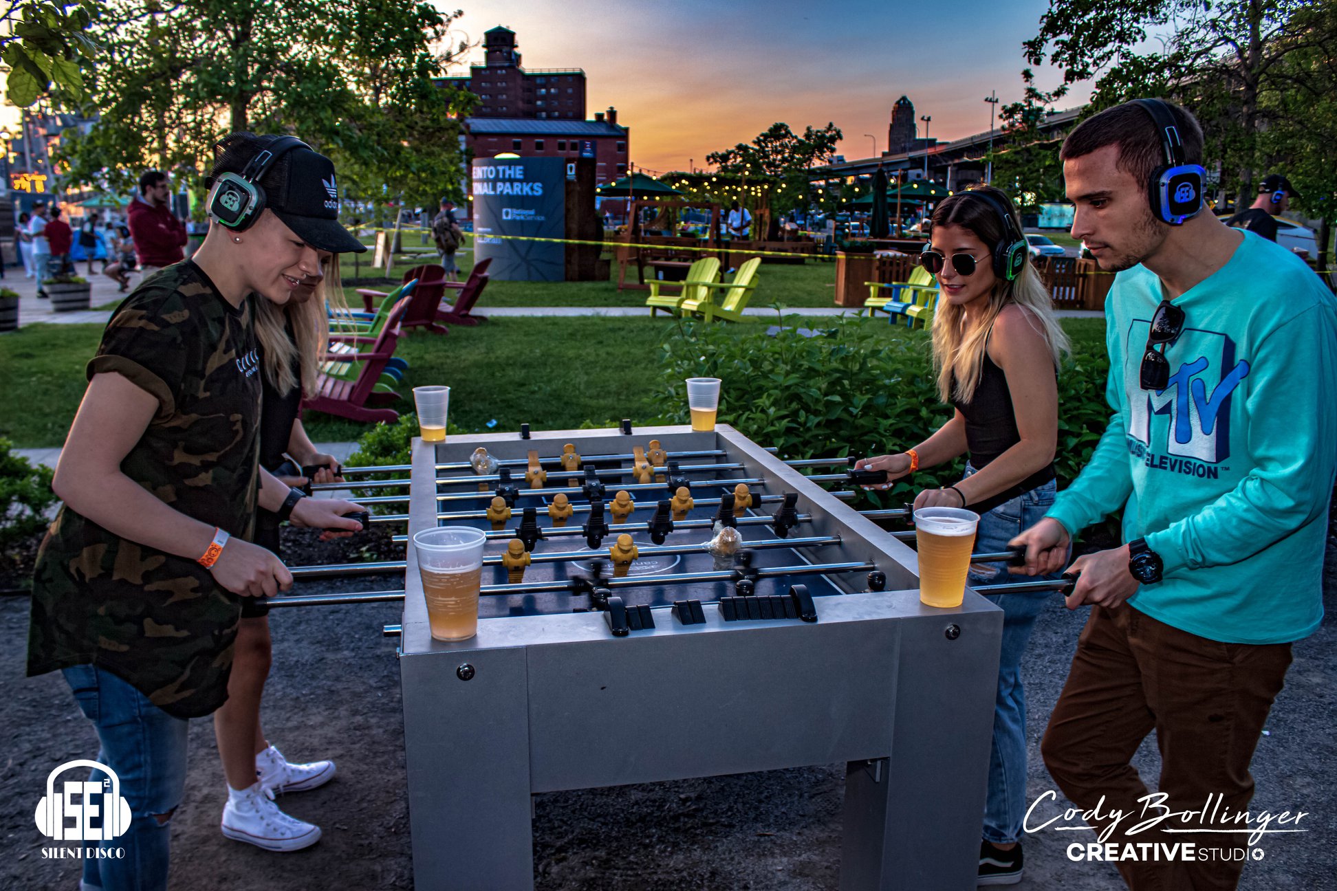 SE2 Silent Disco guests at Canalside in Buffalo.