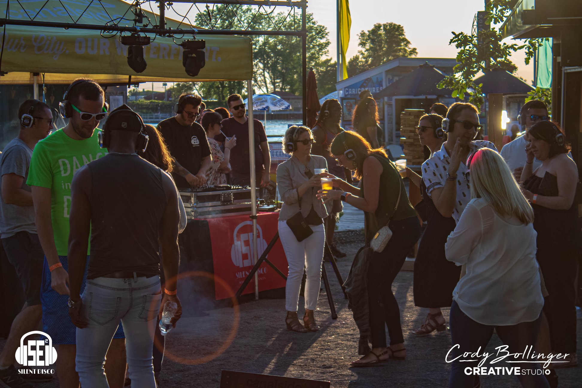SE2 Silent Disco guests at Canalside in Buffalo.