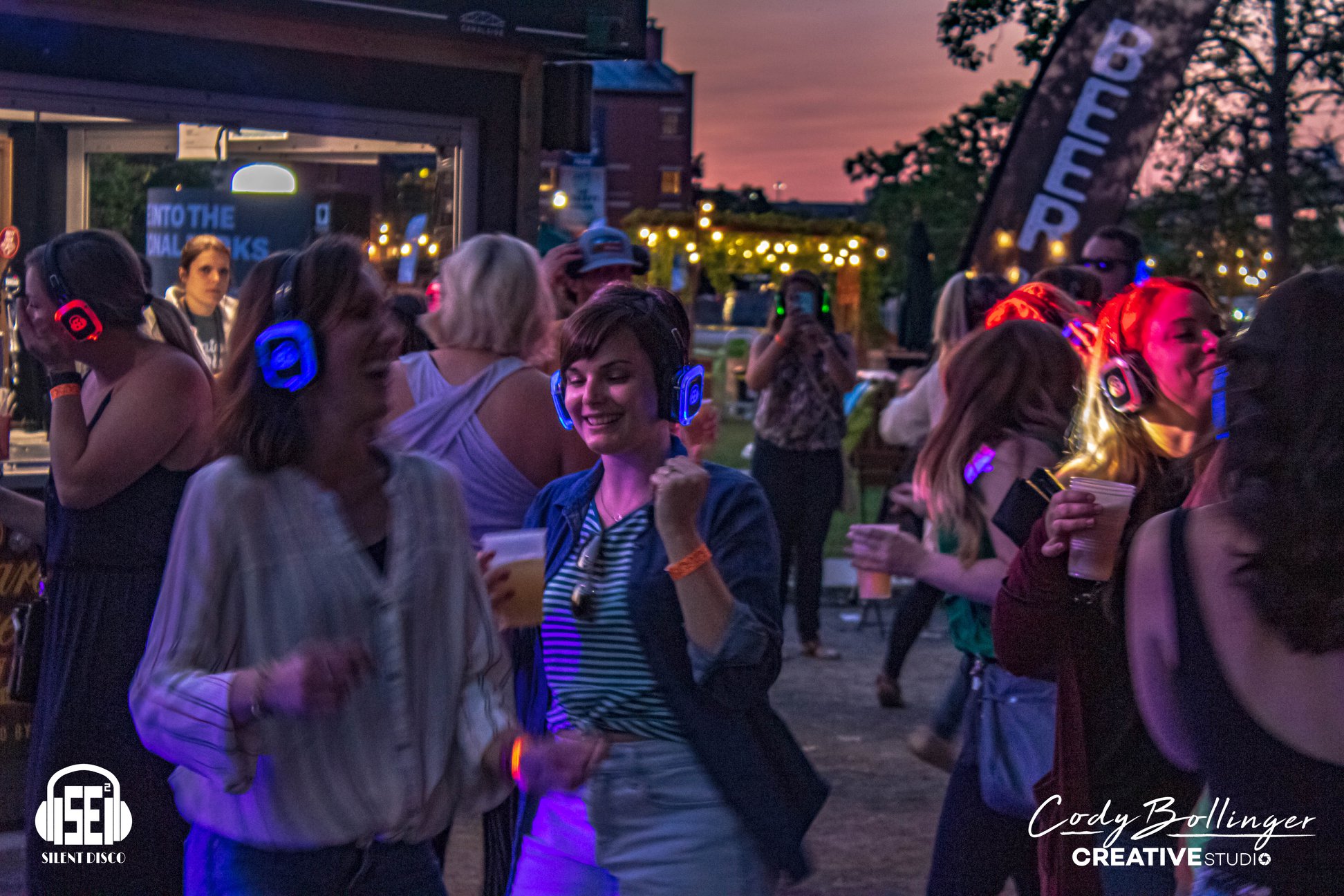 SE2 Silent Disco guests at Canalside in Buffalo.