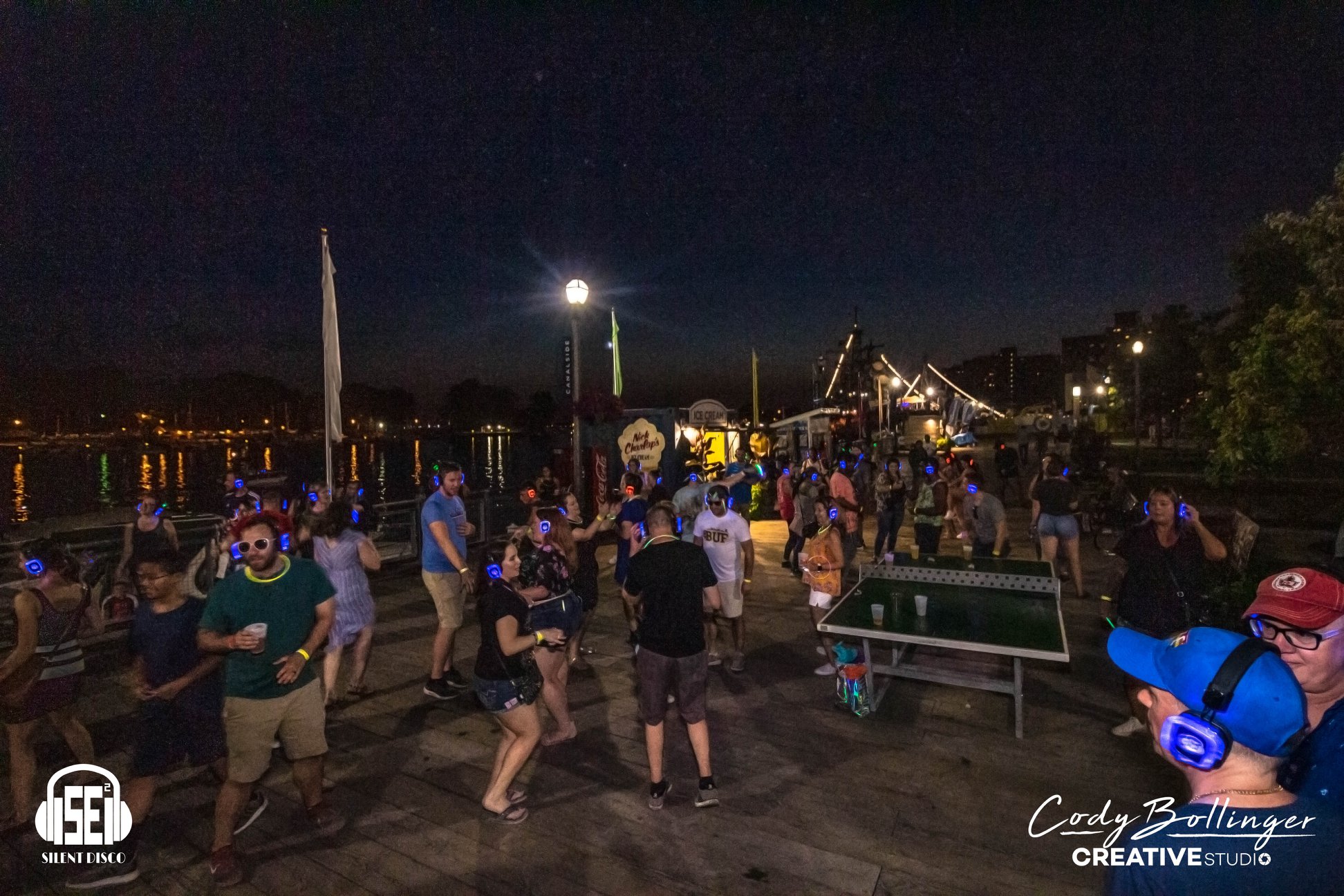 SE2 Silent Disco guests at Canalside in Buffalo.
