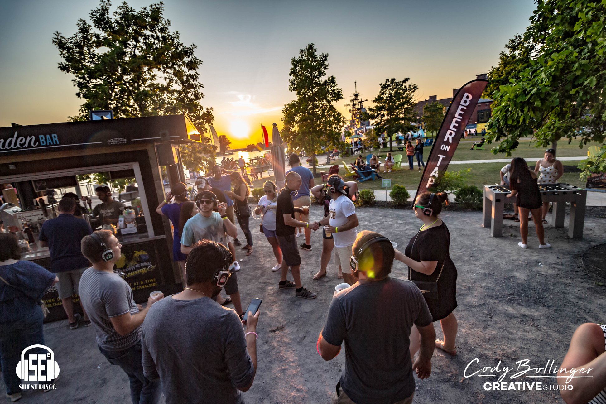 SE2 Silent Disco guests at Canalside in Buffalo.