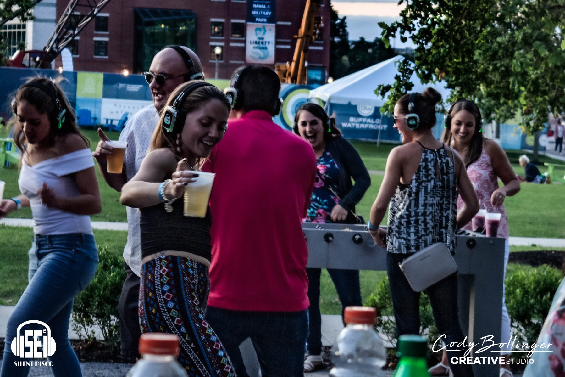 SE2 Silent Disco guests at Canalside in Buffalo.