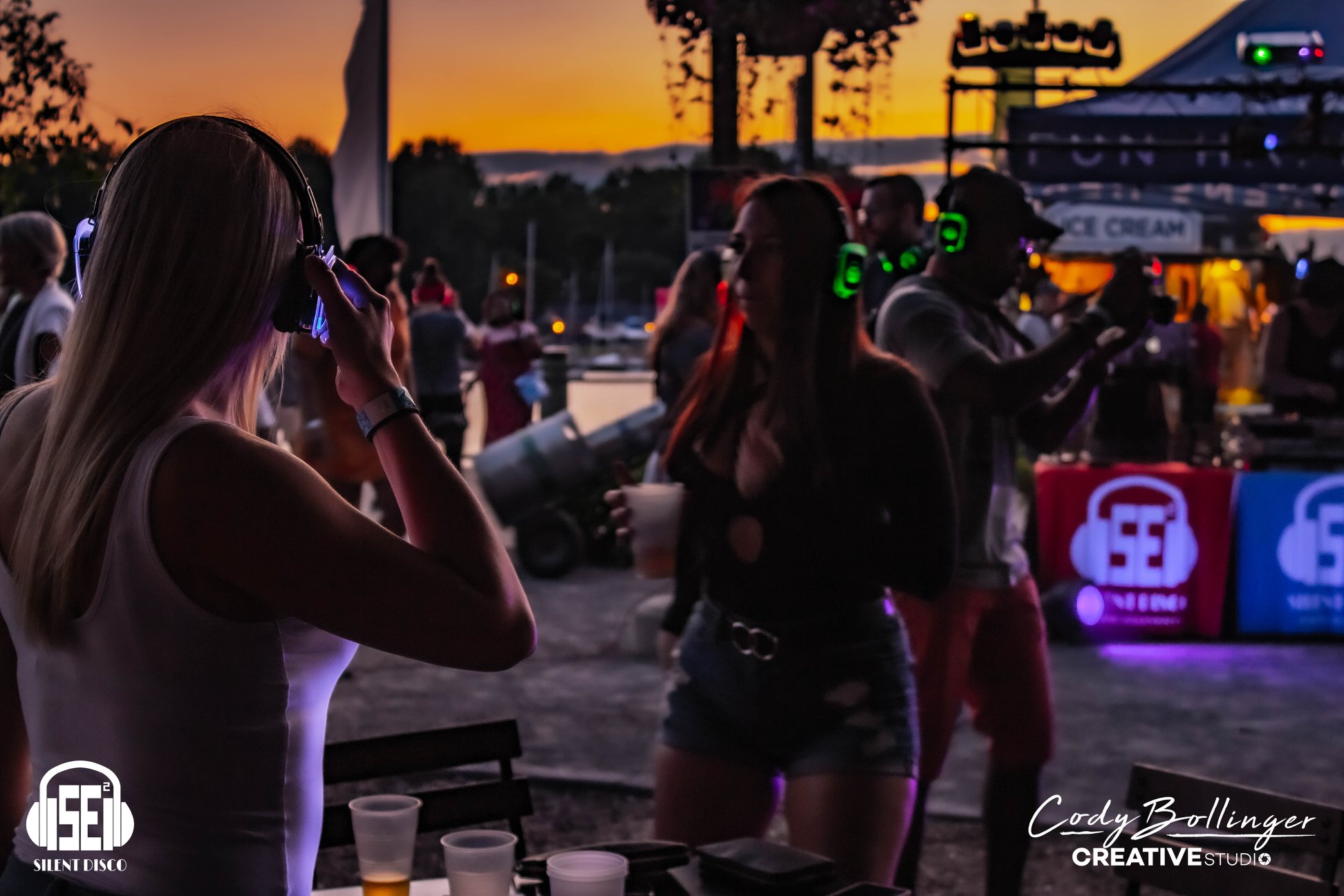 SE2 Silent Disco guests at Canalside in Buffalo.