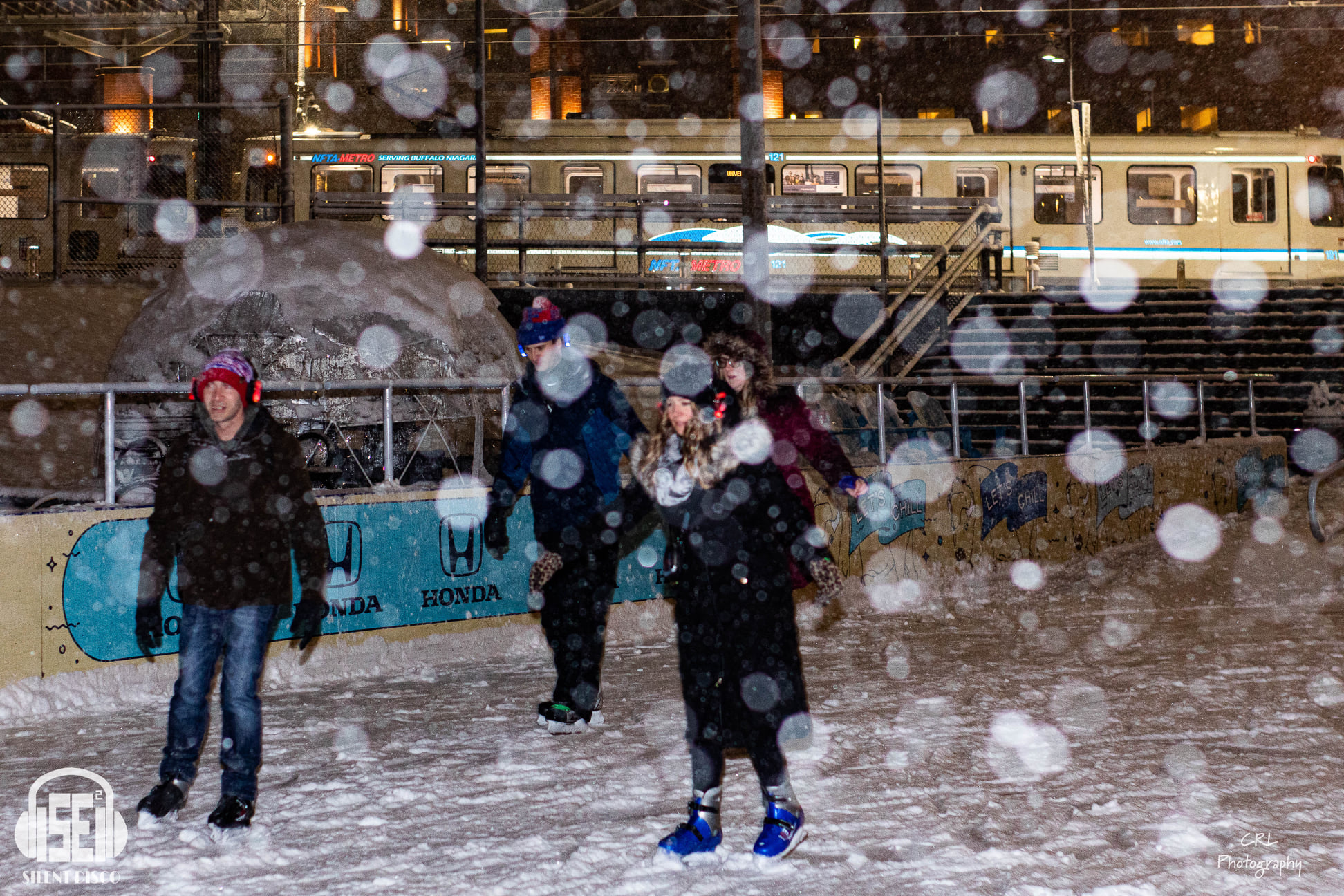 SE2 Silent Disco guests at Canalside in Buffalo.