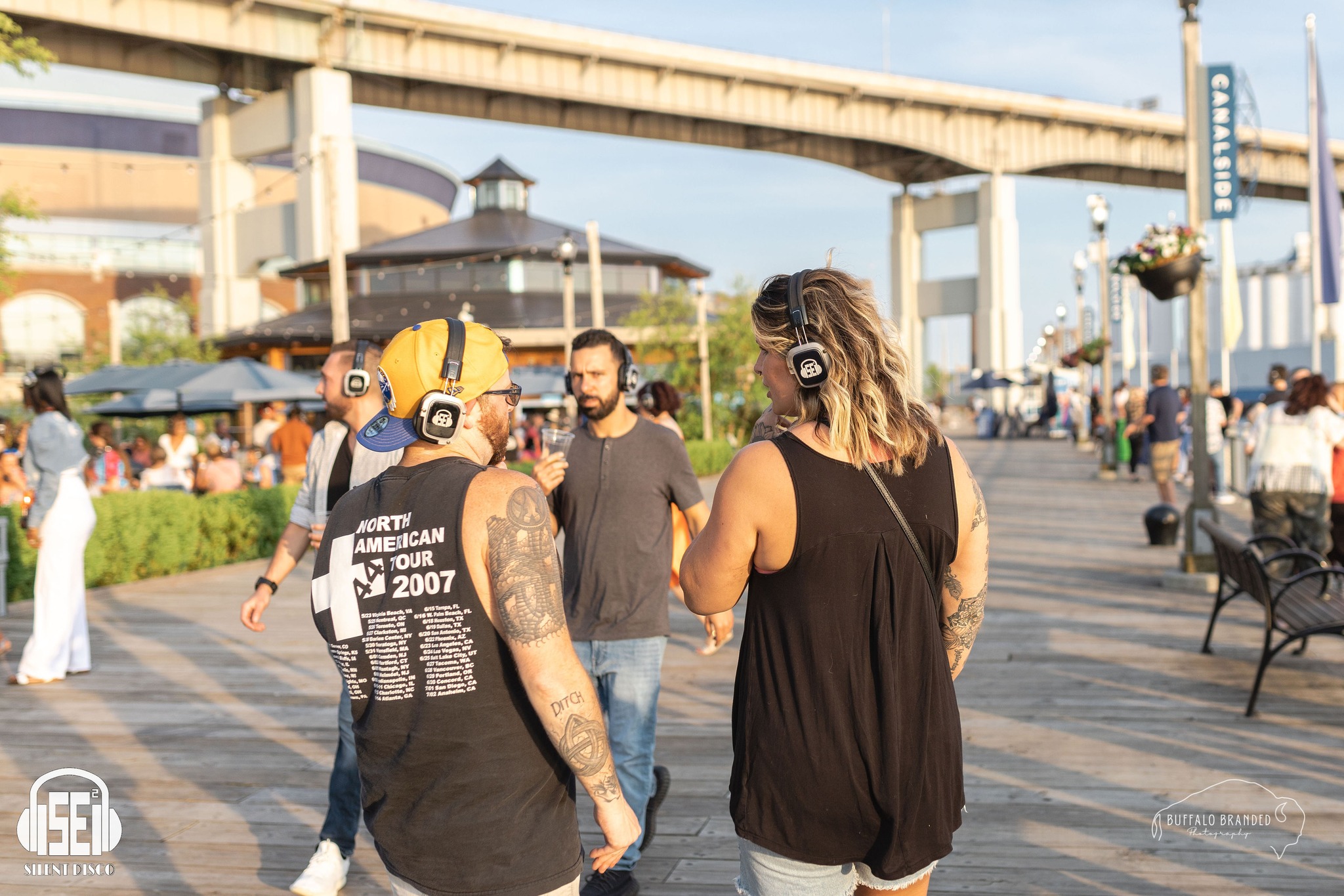 SE2 Silent Disco guests at Canalside in Buffalo.