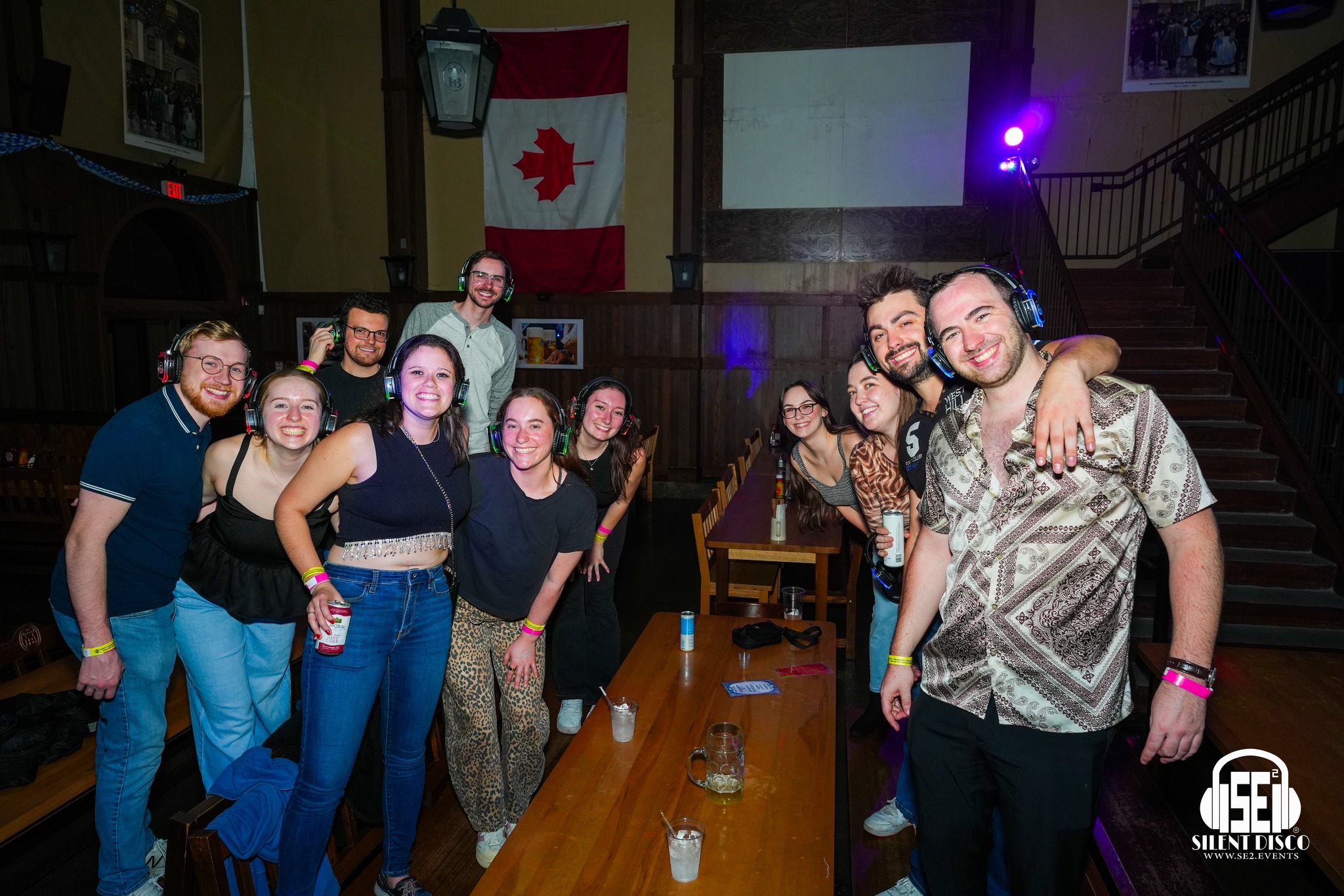 SE2 Silent Disco guests at Hofbräuhaus Buffalo in Buffalo.