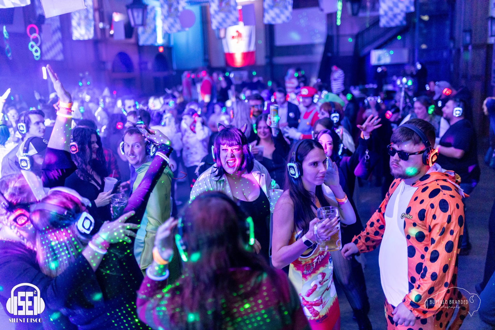 SE2 Silent Disco guests at Hofbräuhaus Buffalo in Buffalo.