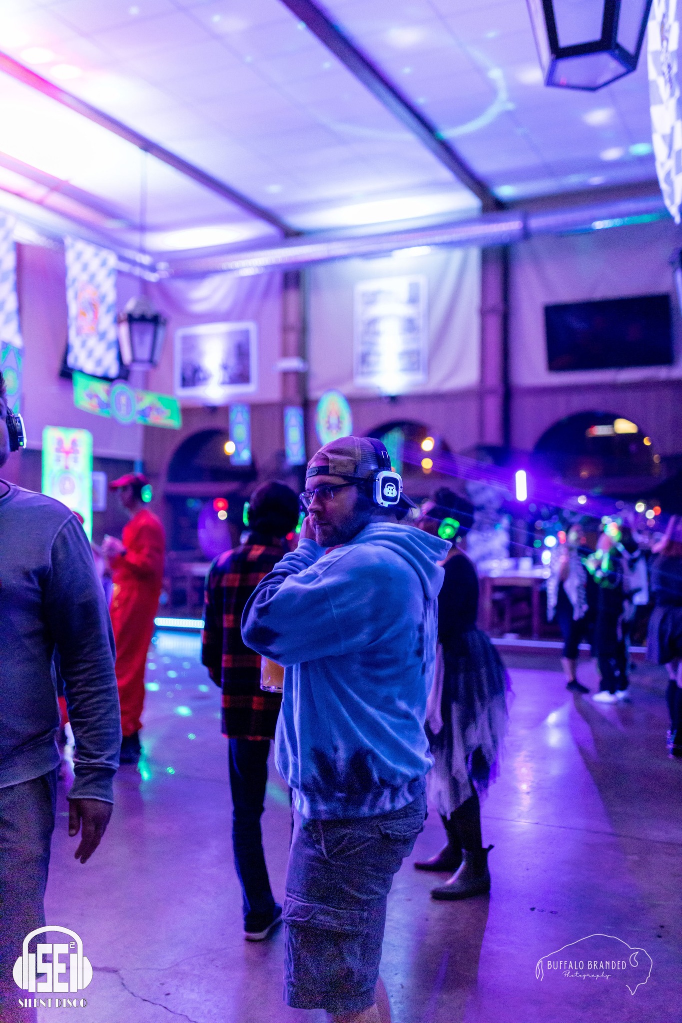 SE2 Silent Disco guests at Hofbräuhaus Buffalo in Buffalo.