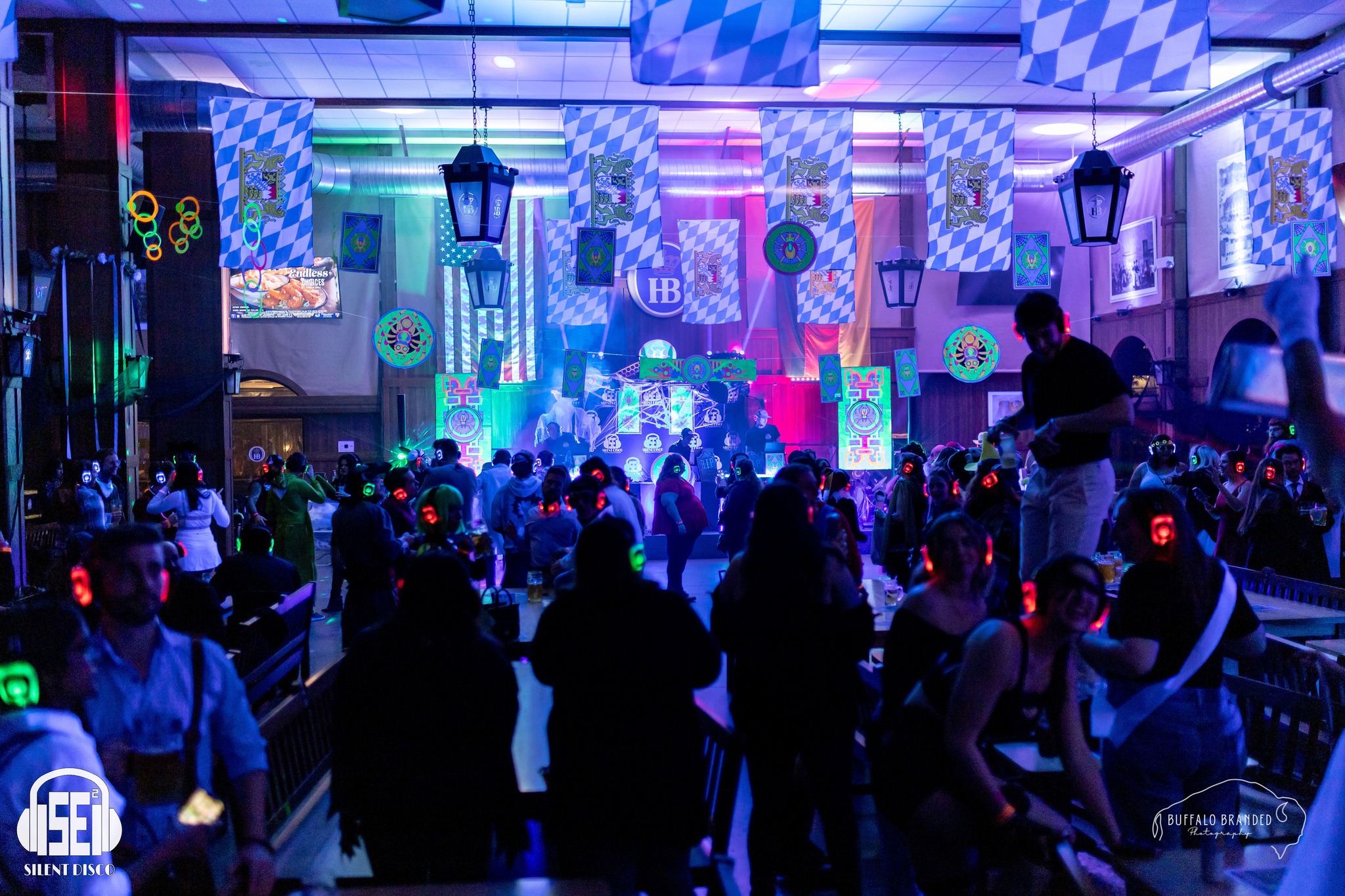 SE2 Silent Disco guests at Hofbräuhaus Buffalo in Buffalo.
