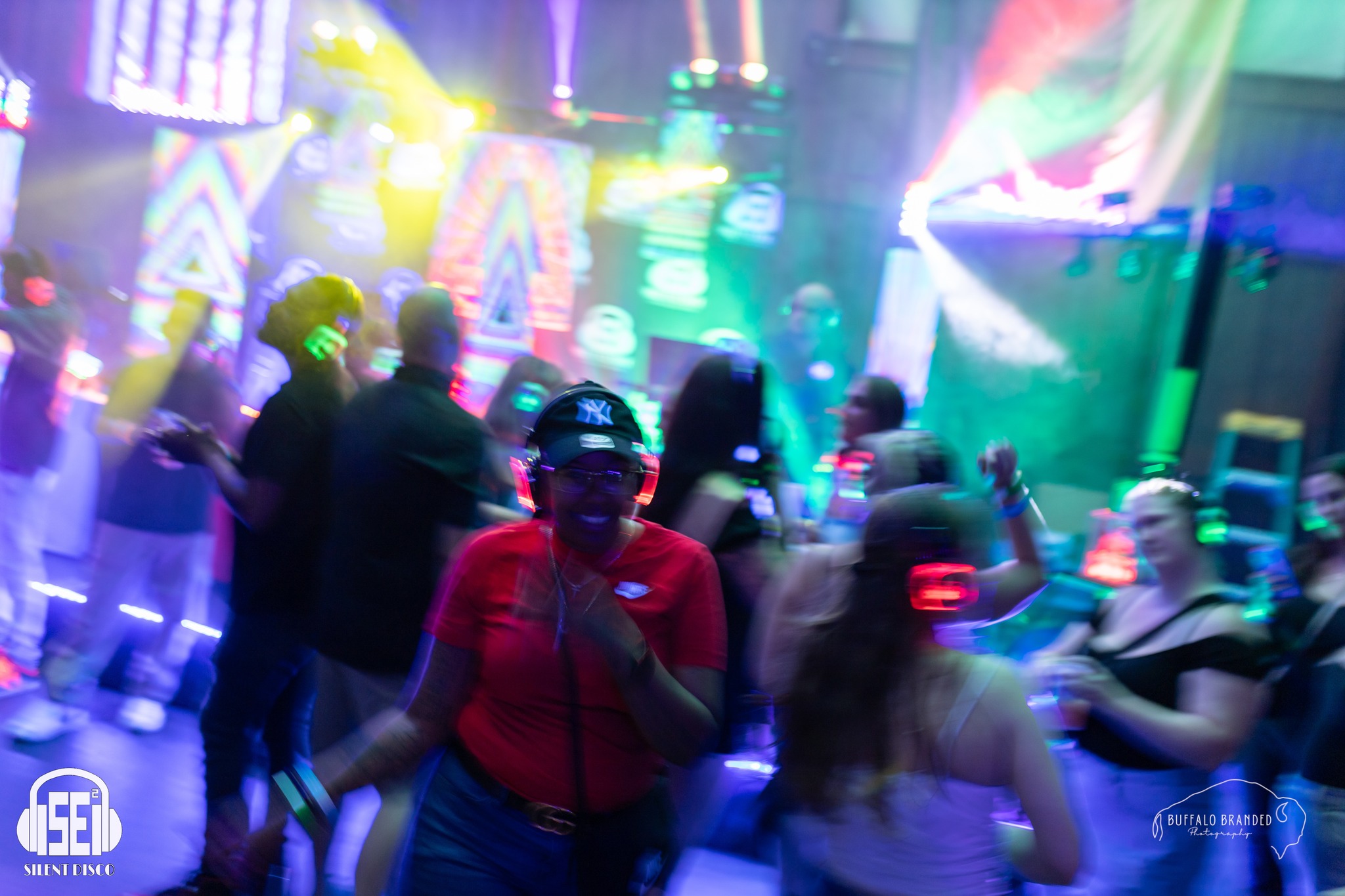 SE2 Silent Disco guests at Hofbräuhaus Buffalo in Buffalo.