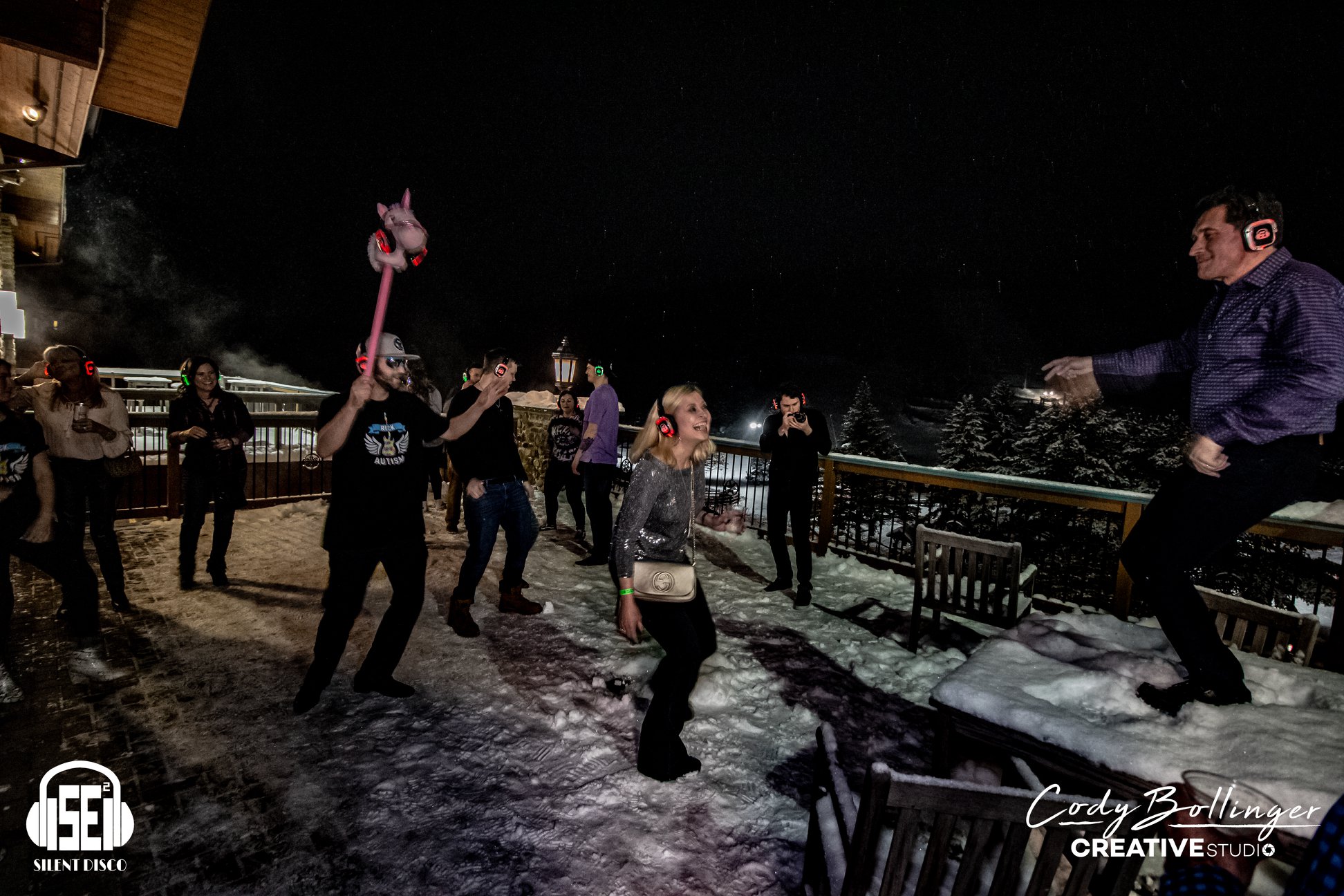 SE2 Silent Disco guests at Holiday Valley in Ellicottville.