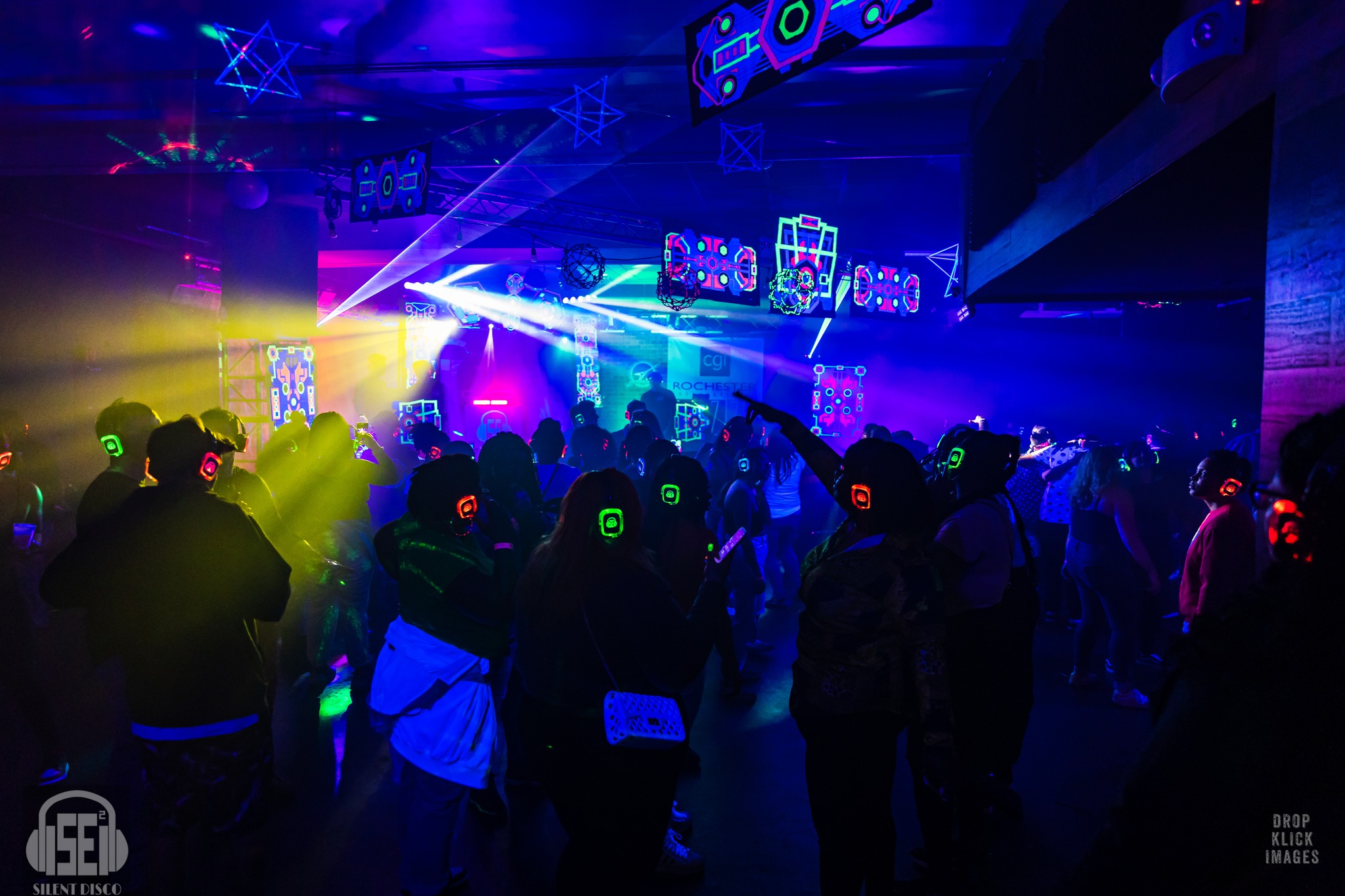 SE2 Silent Disco guests at Montage Music Hall in Rochester.