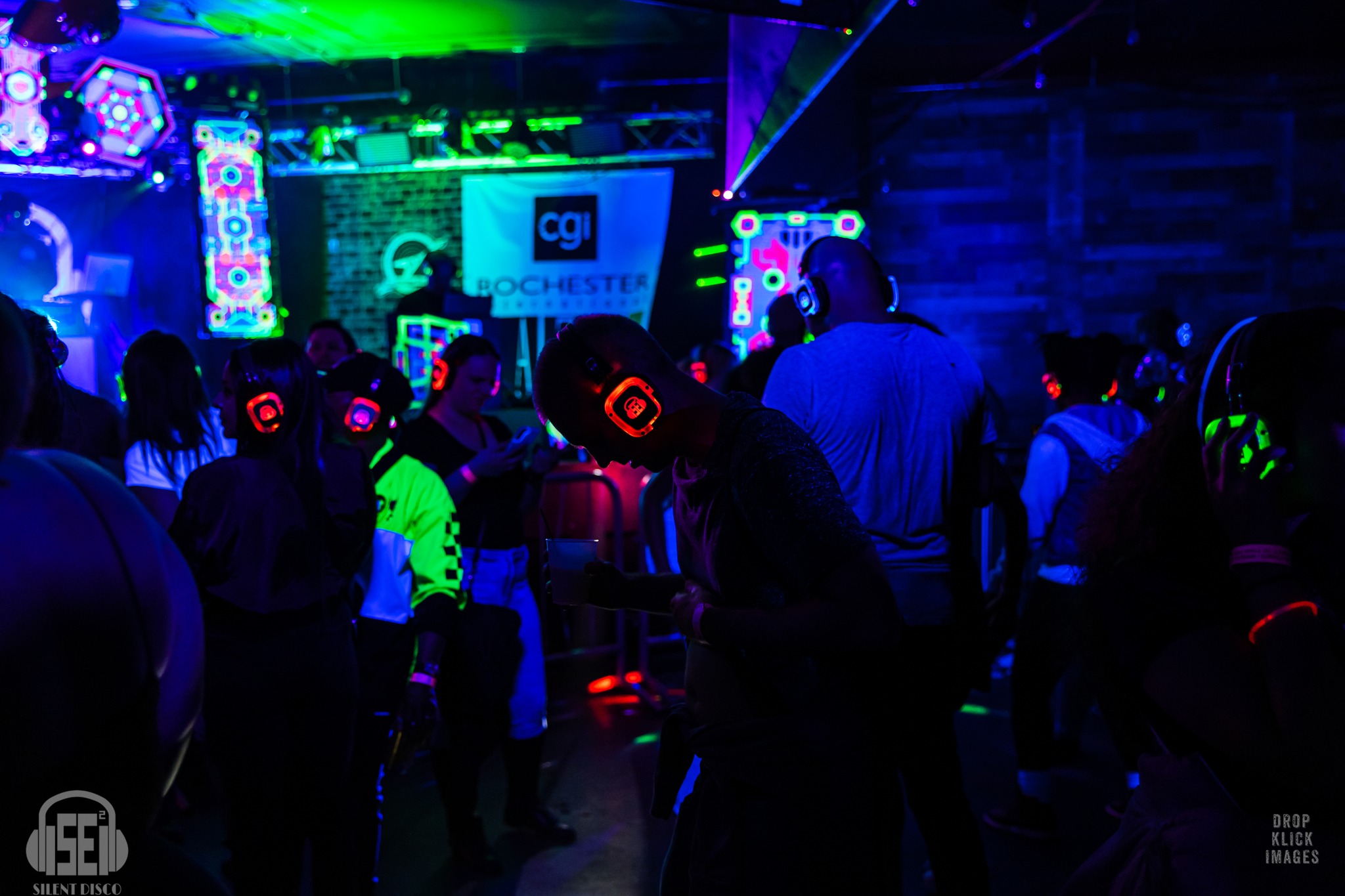 SE2 Silent Disco guests at Montage Music Hall in Rochester.