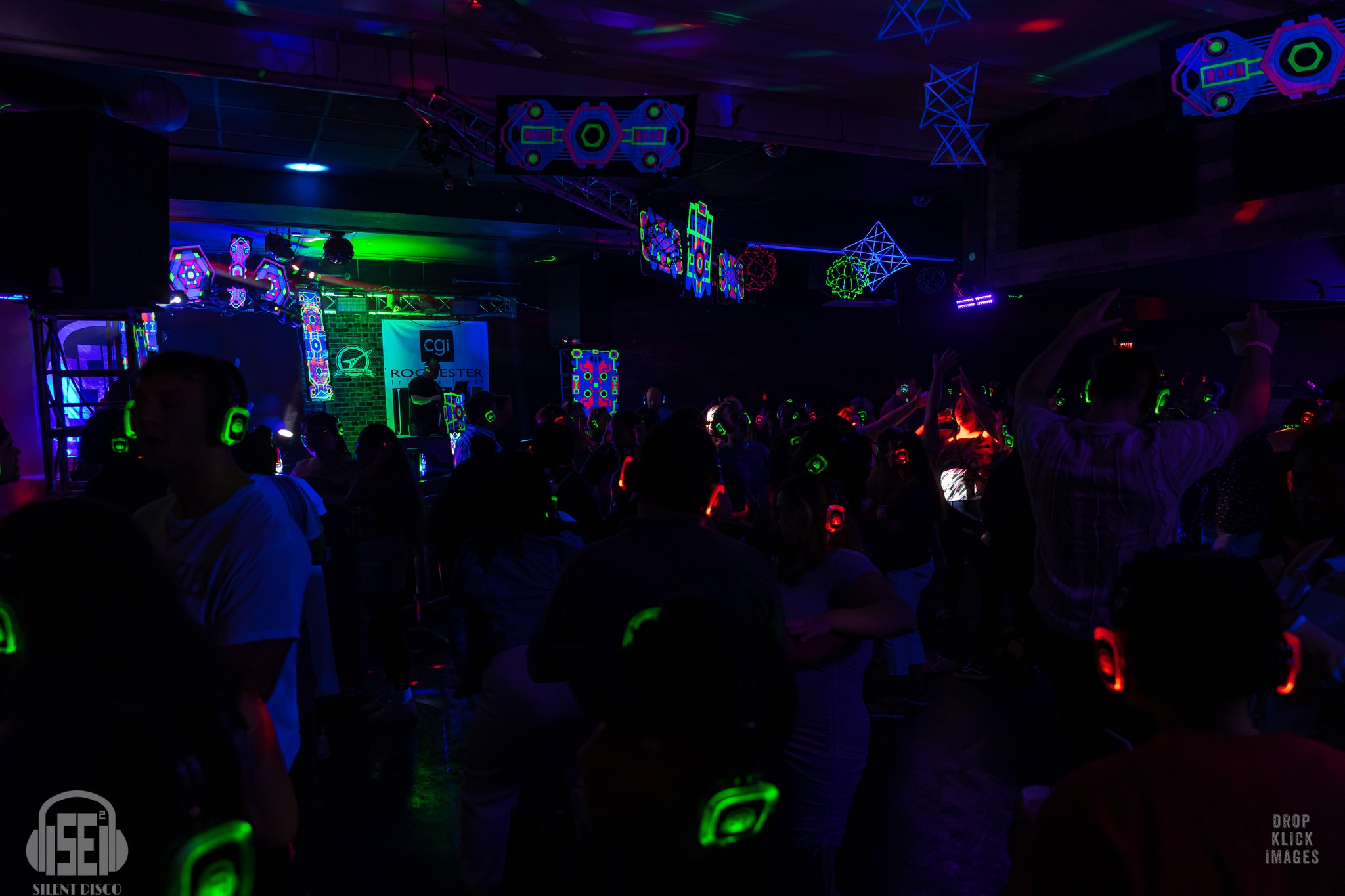 SE2 Silent Disco guests at Montage Music Hall in Rochester.
