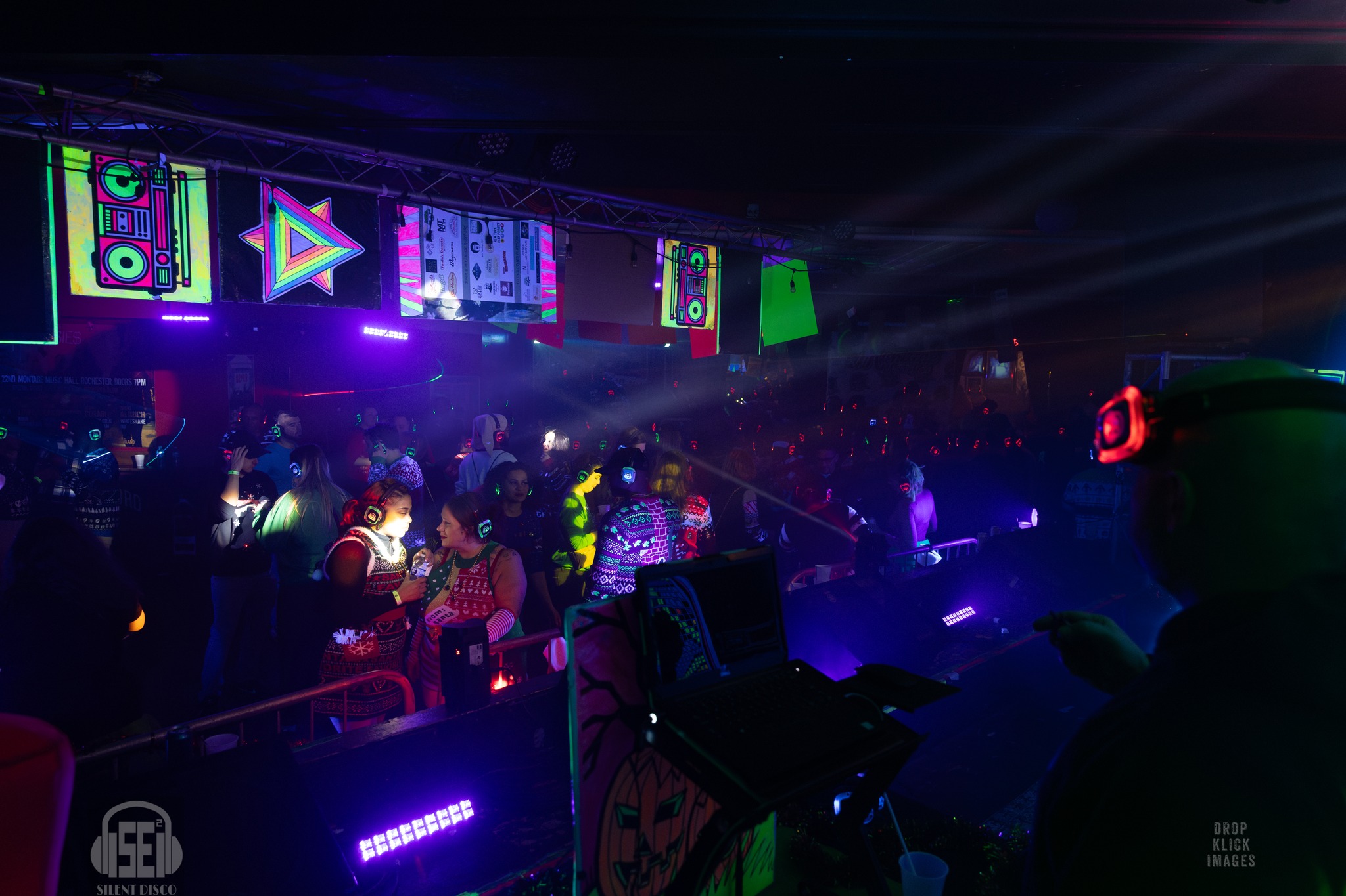 SE2 Silent Disco guests at Montage Music Hall in Rochester.