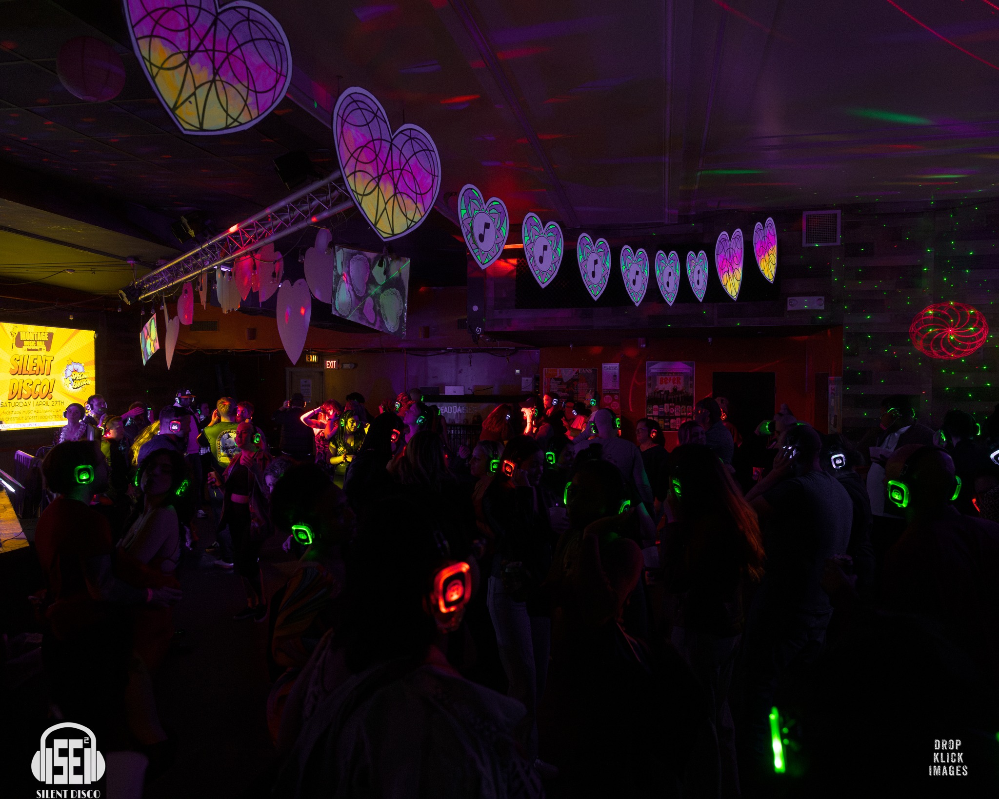 SE2 Silent Disco guests at Montage Music Hall in Rochester.