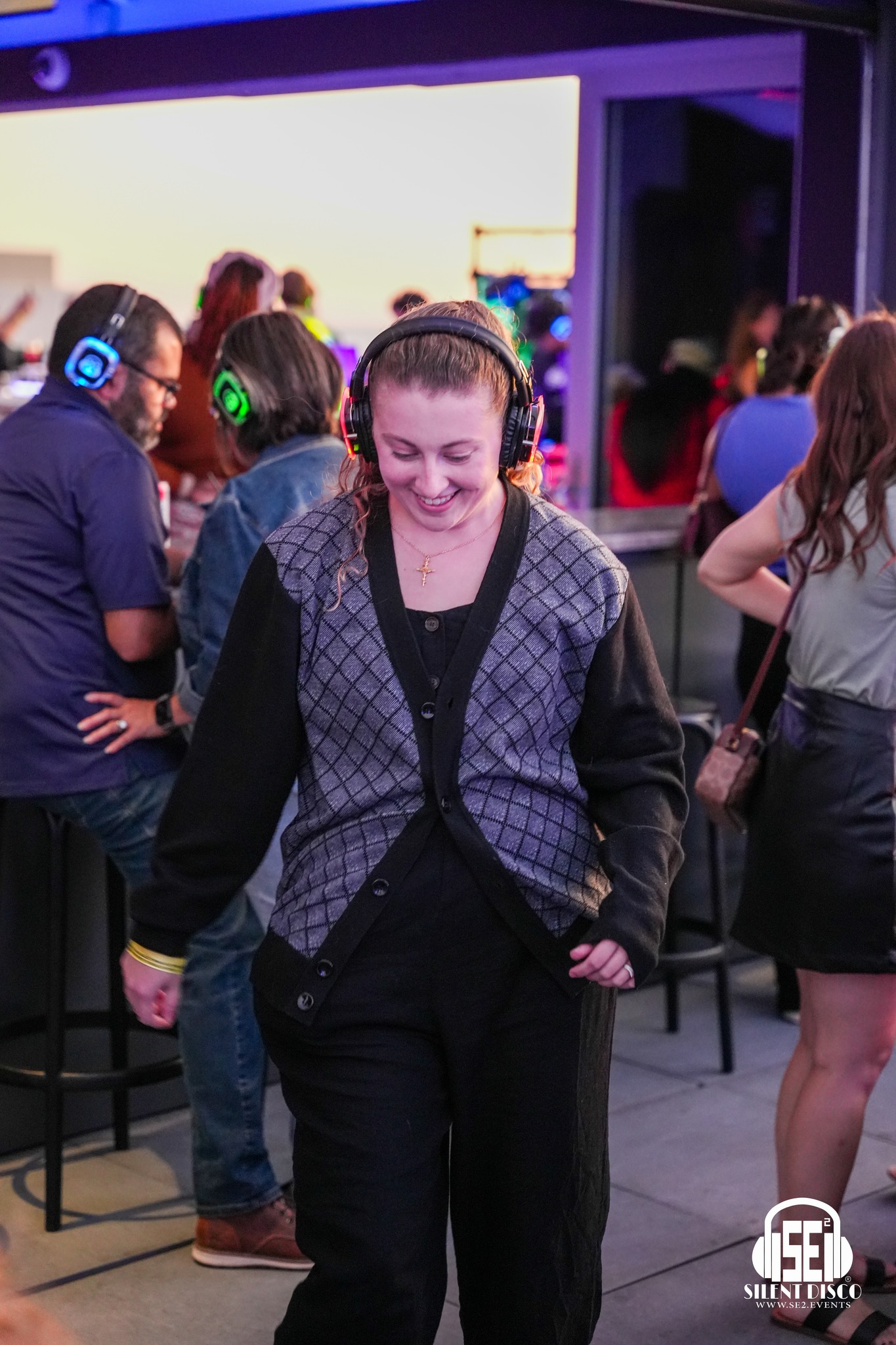 SE2 Silent Disco guests at Patrick's Rooftop in Buffalo.