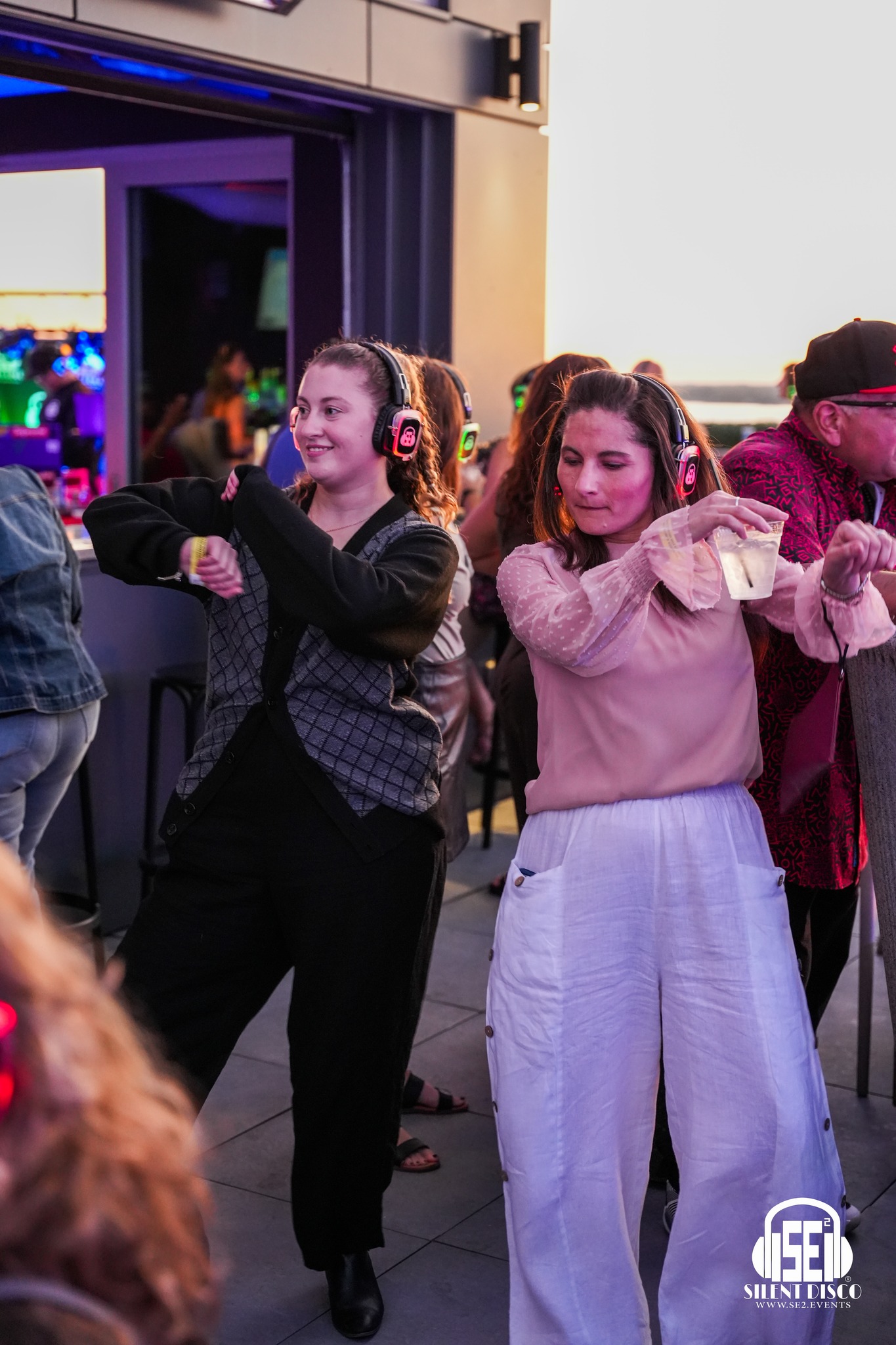 SE2 Silent Disco guests at Patrick's Rooftop in Buffalo.