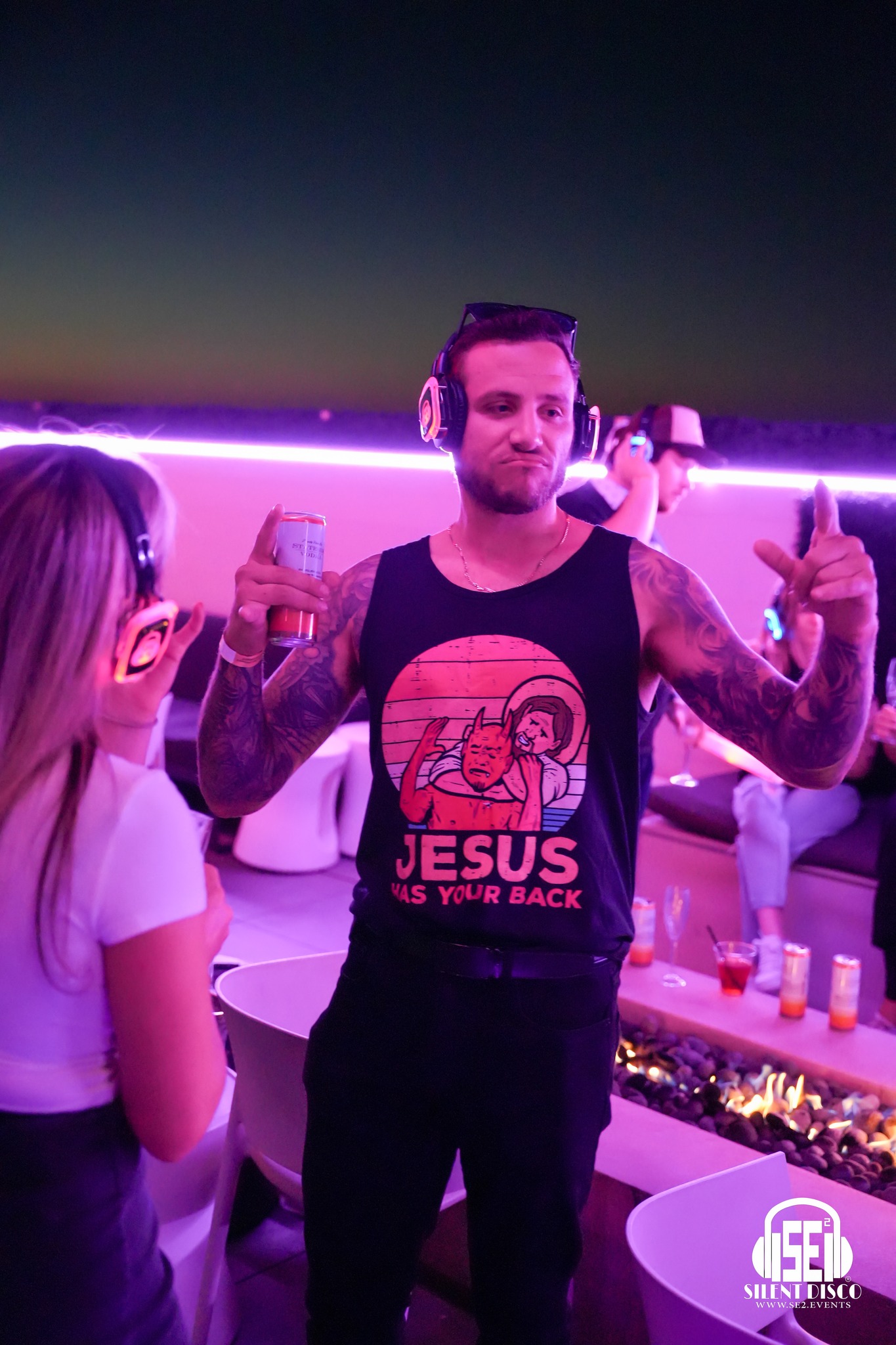 SE2 Silent Disco guests at Patrick's Rooftop in Buffalo.