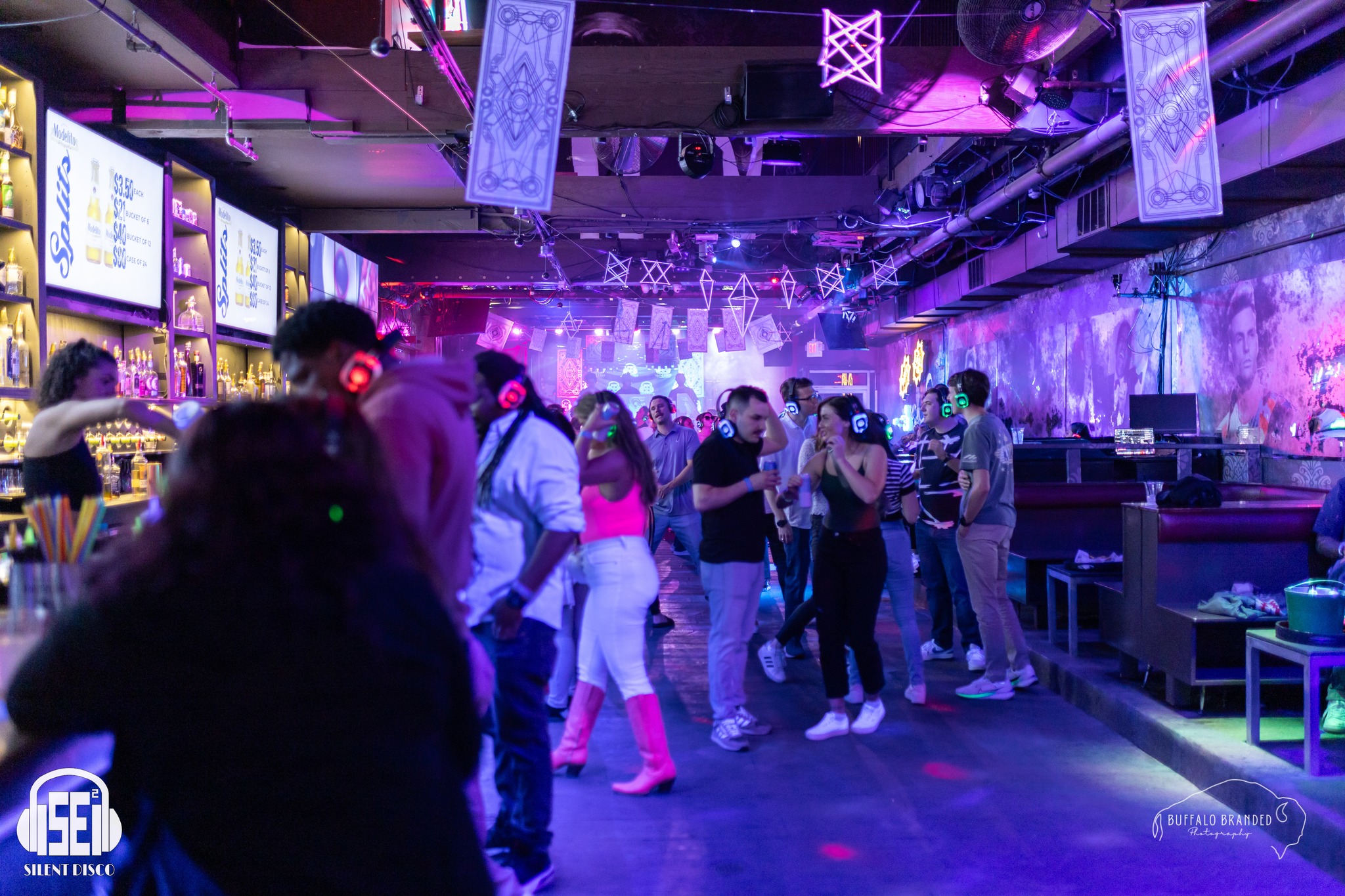 SE2 Silent Disco guests at Rec Room Buffalo in Buffalo.