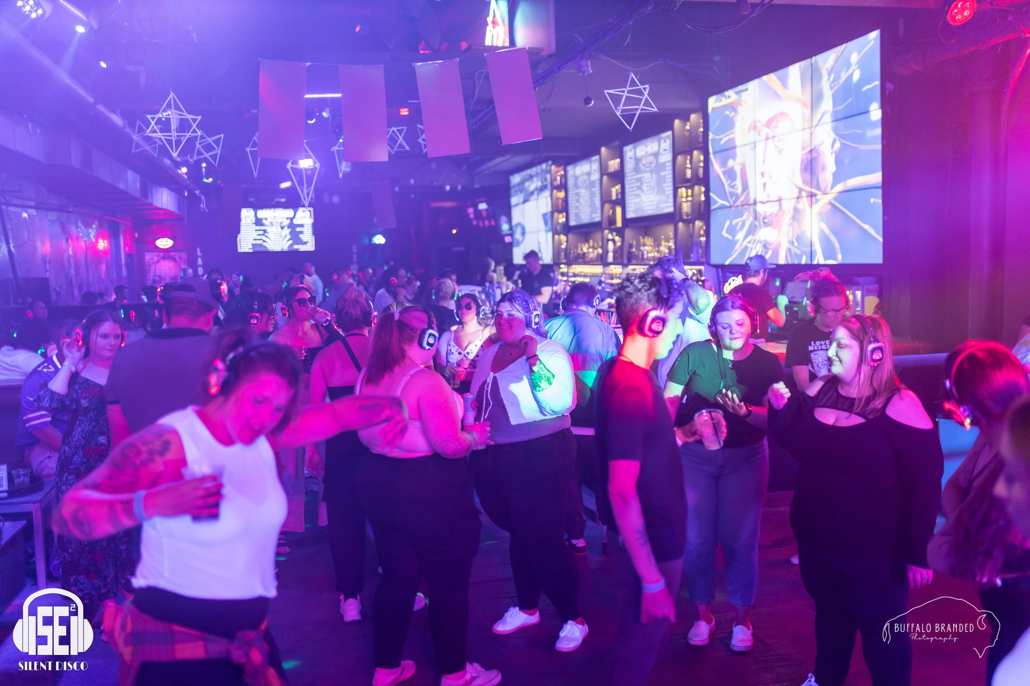 SE2 Silent Disco guests at Rec Room Buffalo in Buffalo.