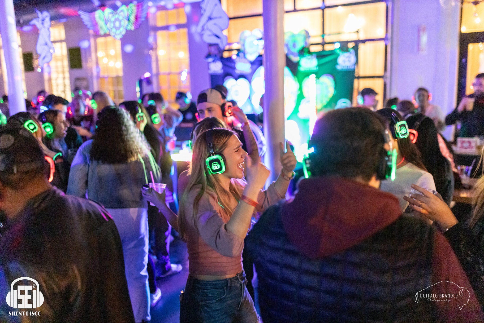 SE2 Silent Disco guests at Resurgence Brewing Company in Buffalo.